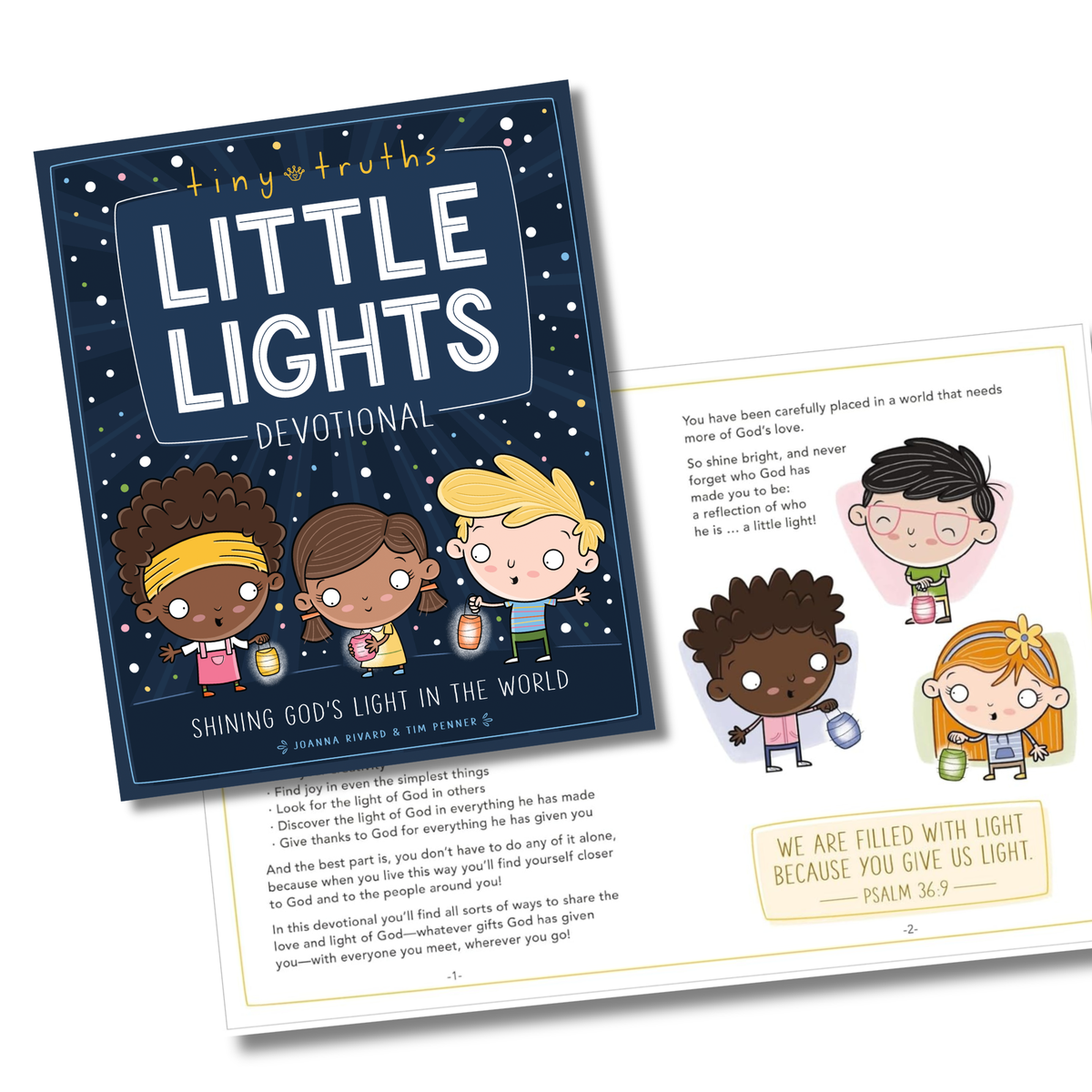 Children's book titled 'Little Lights Devotional' with illustrations of children on a white background by CTA Christ to All & CTAKids.