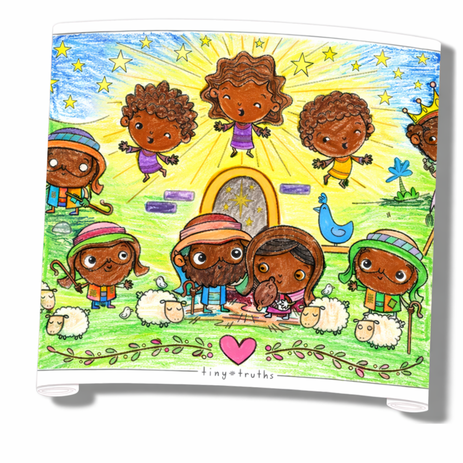 Tiny Truths Illustrated Bible Giant Christmas Coloring Mural