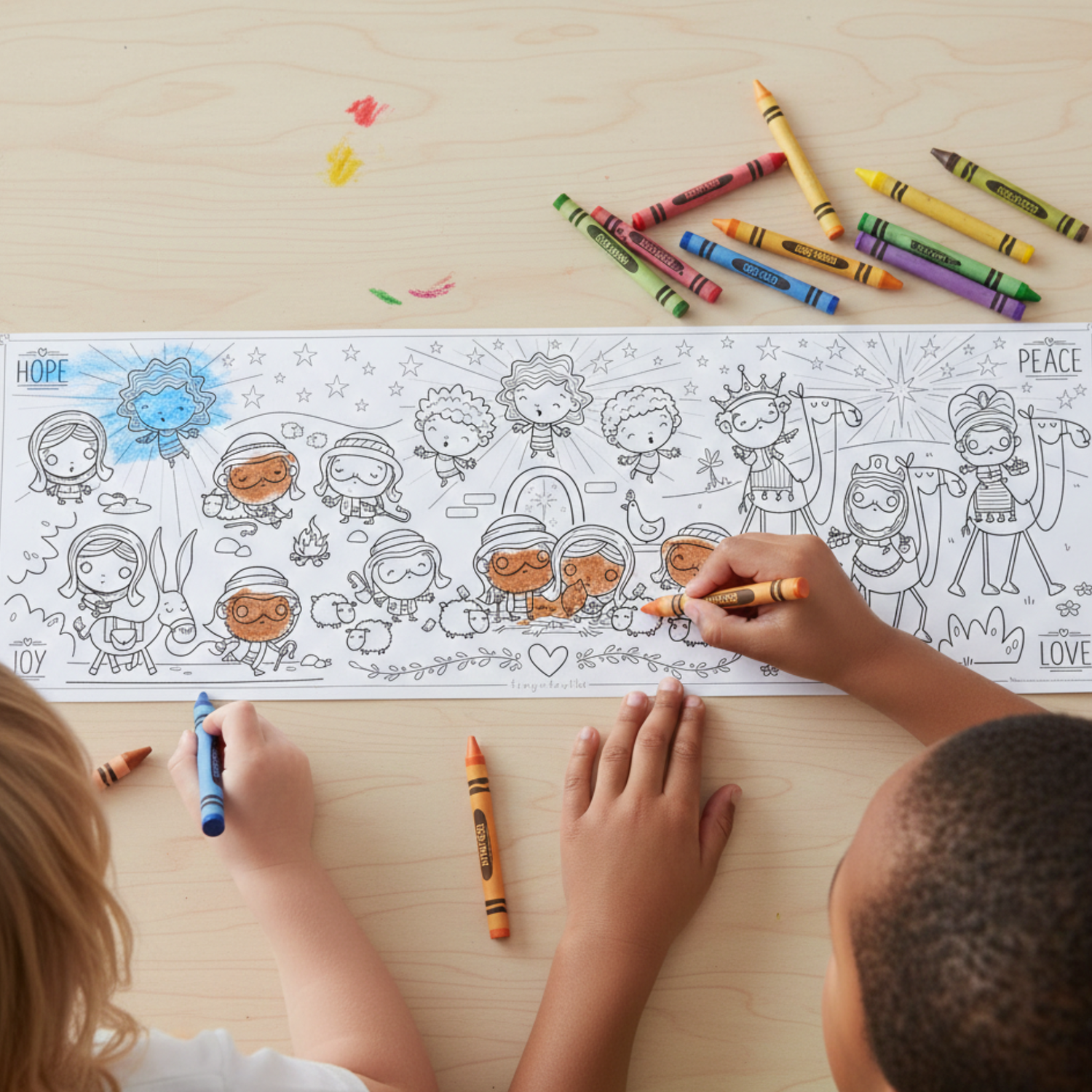 Tiny Truths Illustrated Bible Giant Christmas Coloring Mural