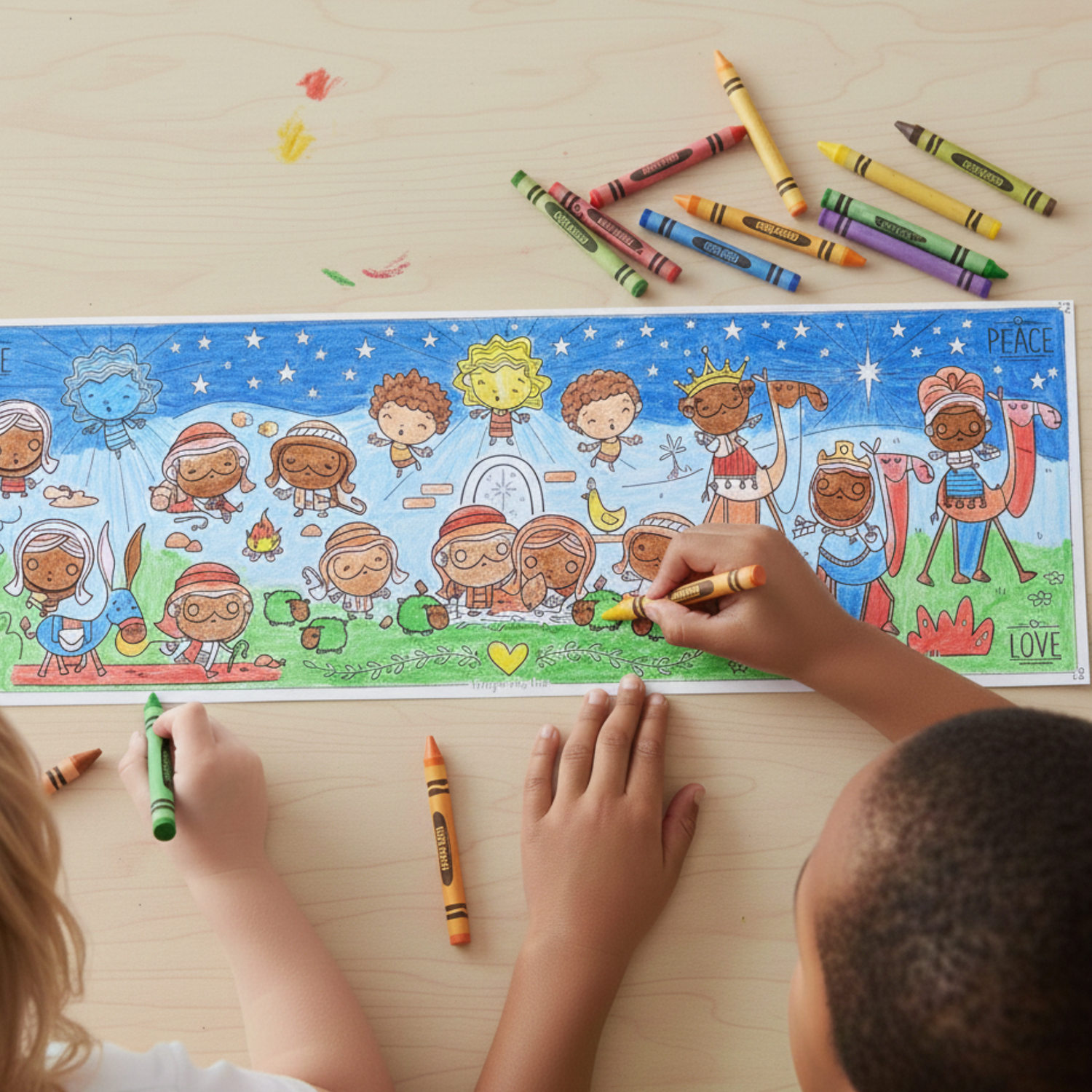 Tiny Truths Illustrated Bible Giant Christmas Coloring Mural