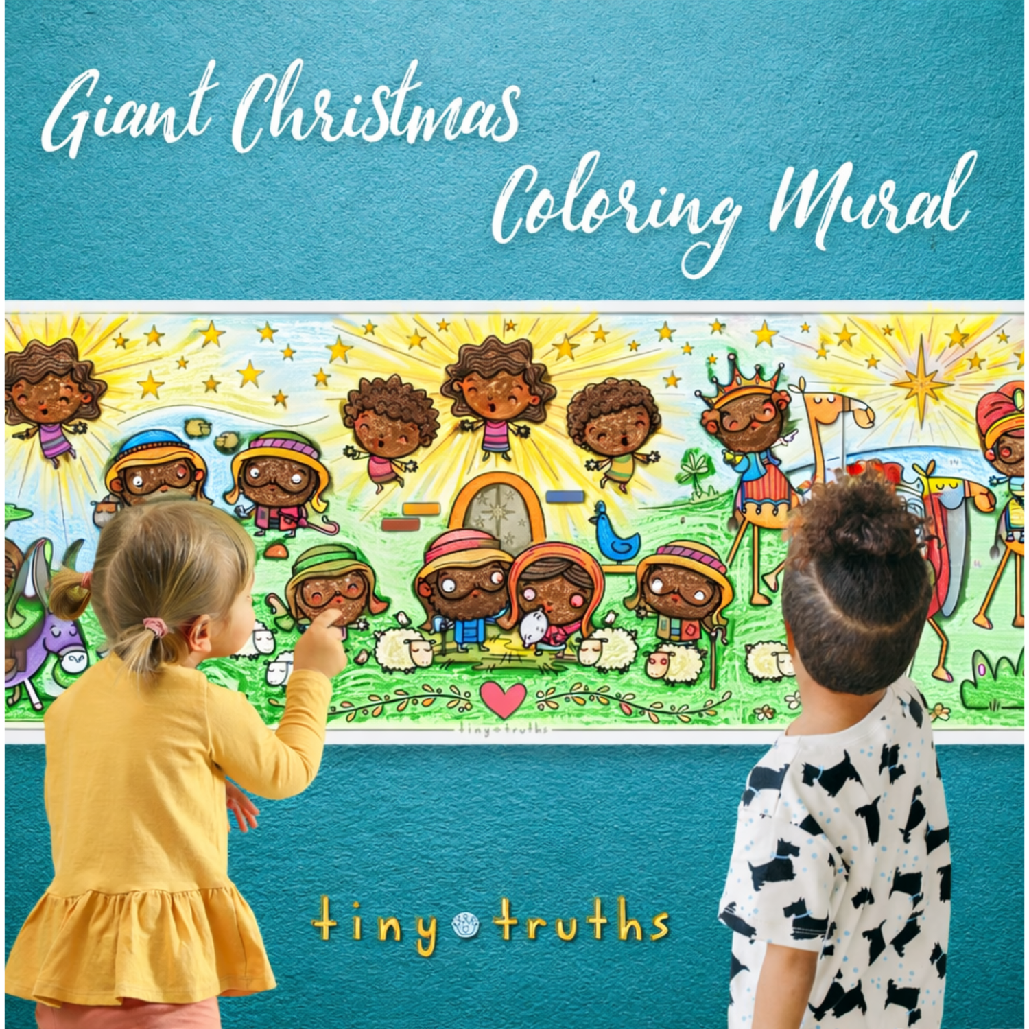 Tiny Truths Illustrated Bible Giant Christmas Coloring Mural
