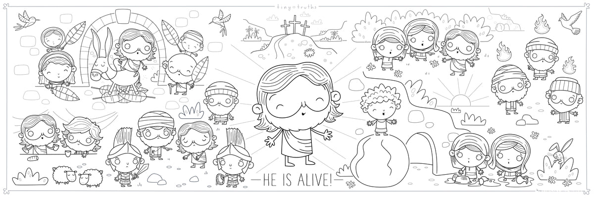 Tiny Truths Illustrated Bible Giant Easter Coloring Mural