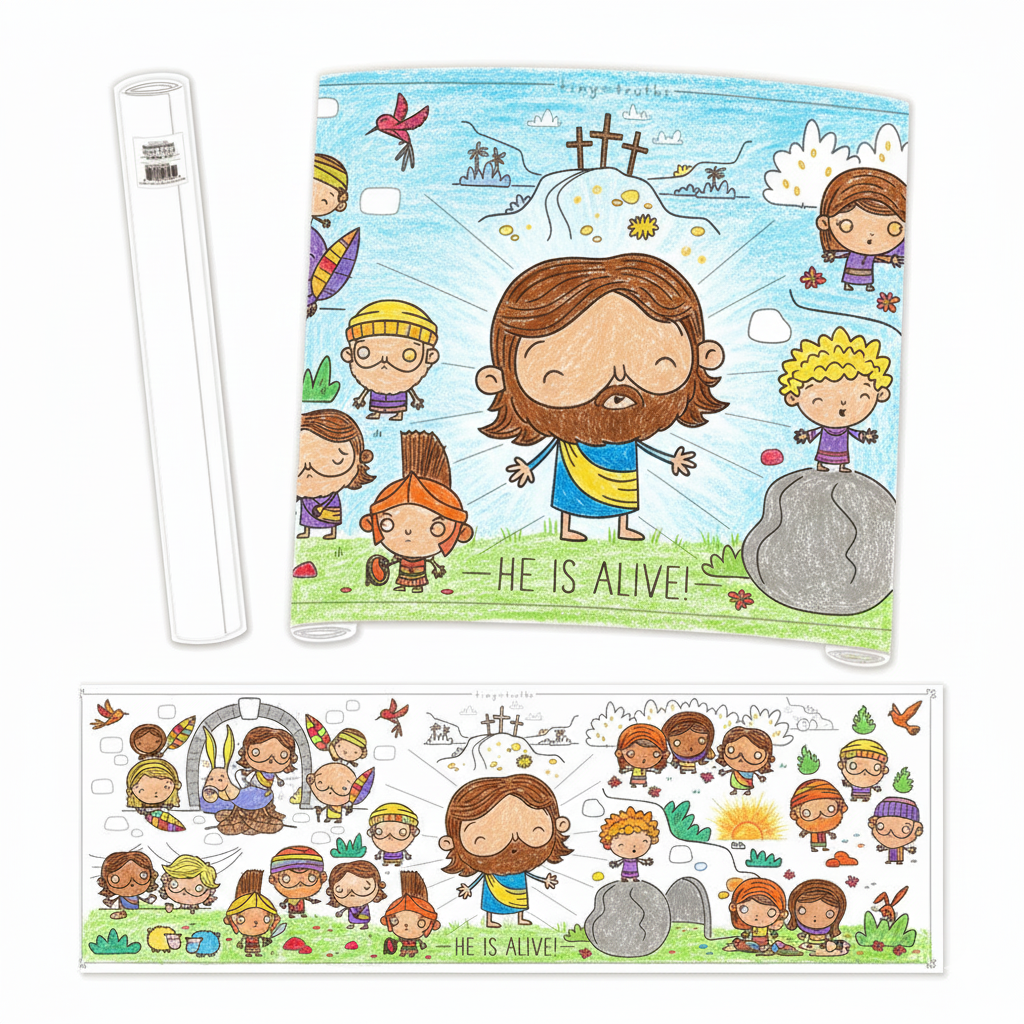Tiny Truths Illustrated Bible Giant Easter Coloring Mural