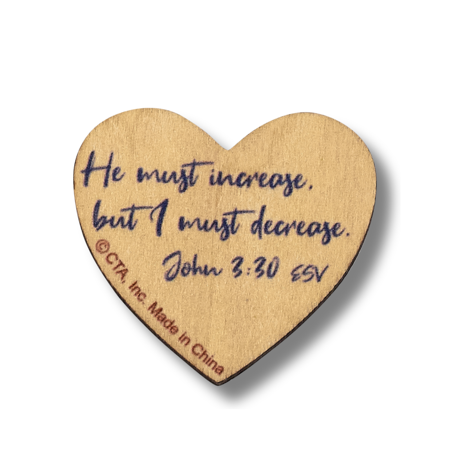 1-1/2" Laser-Cut Wood Faith Token - More of You, God