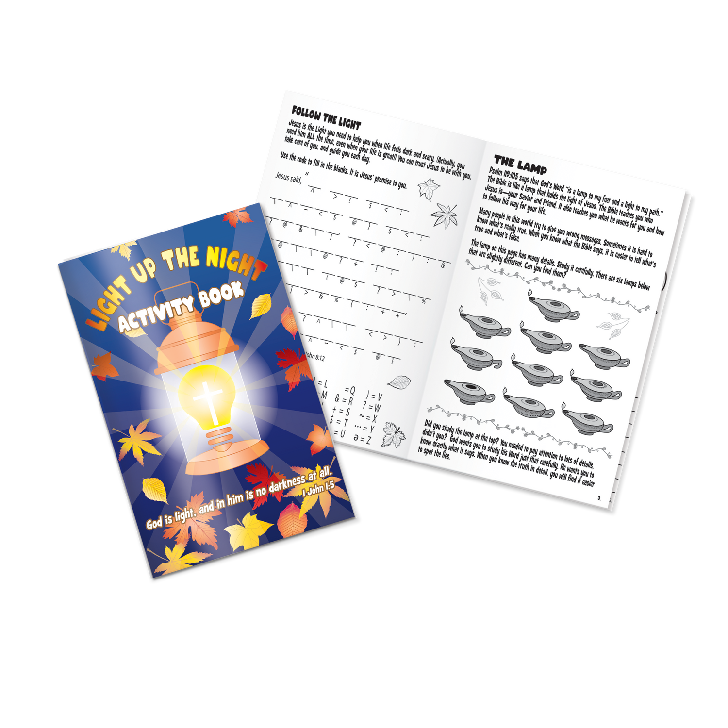 Light Up the Night activity book for Christian kids ages 7-11