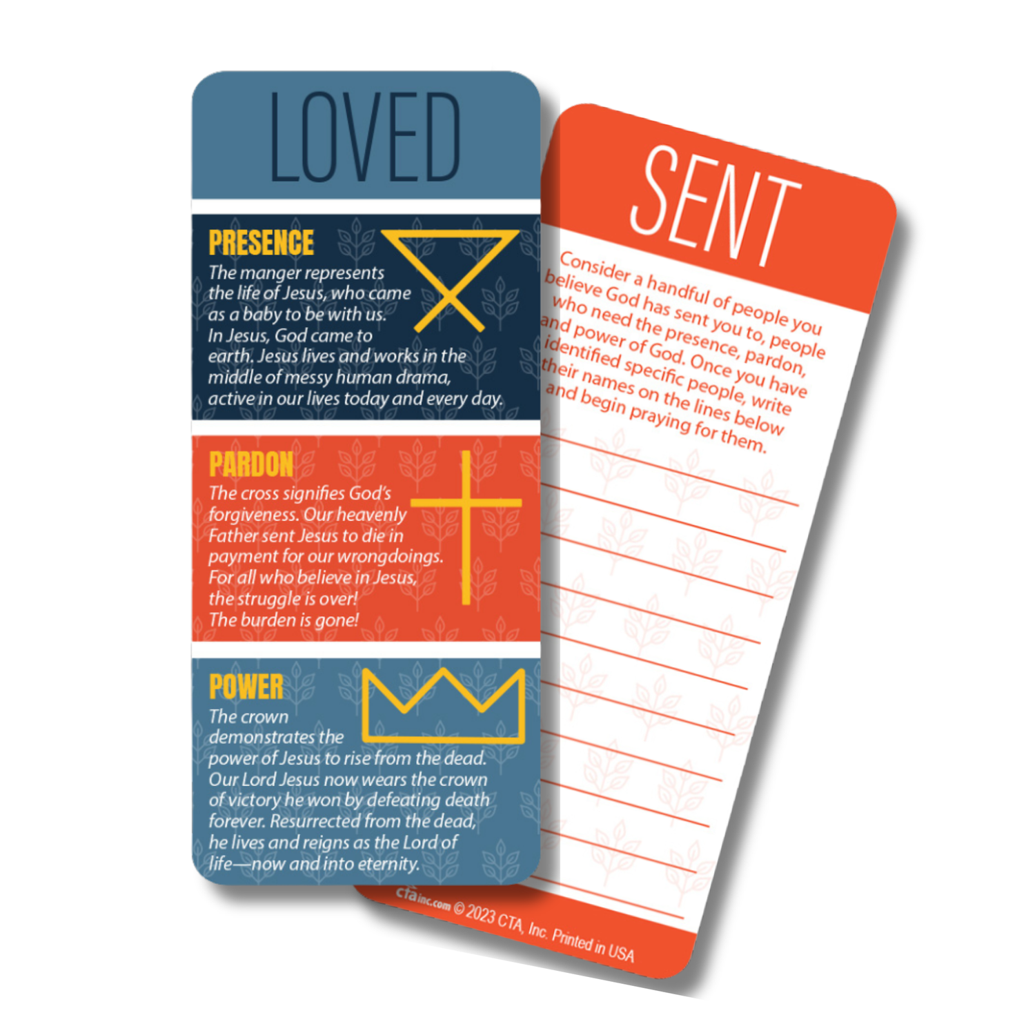 Pack of 12 Individual Bookmarks - Loved & Sent Faith Journey