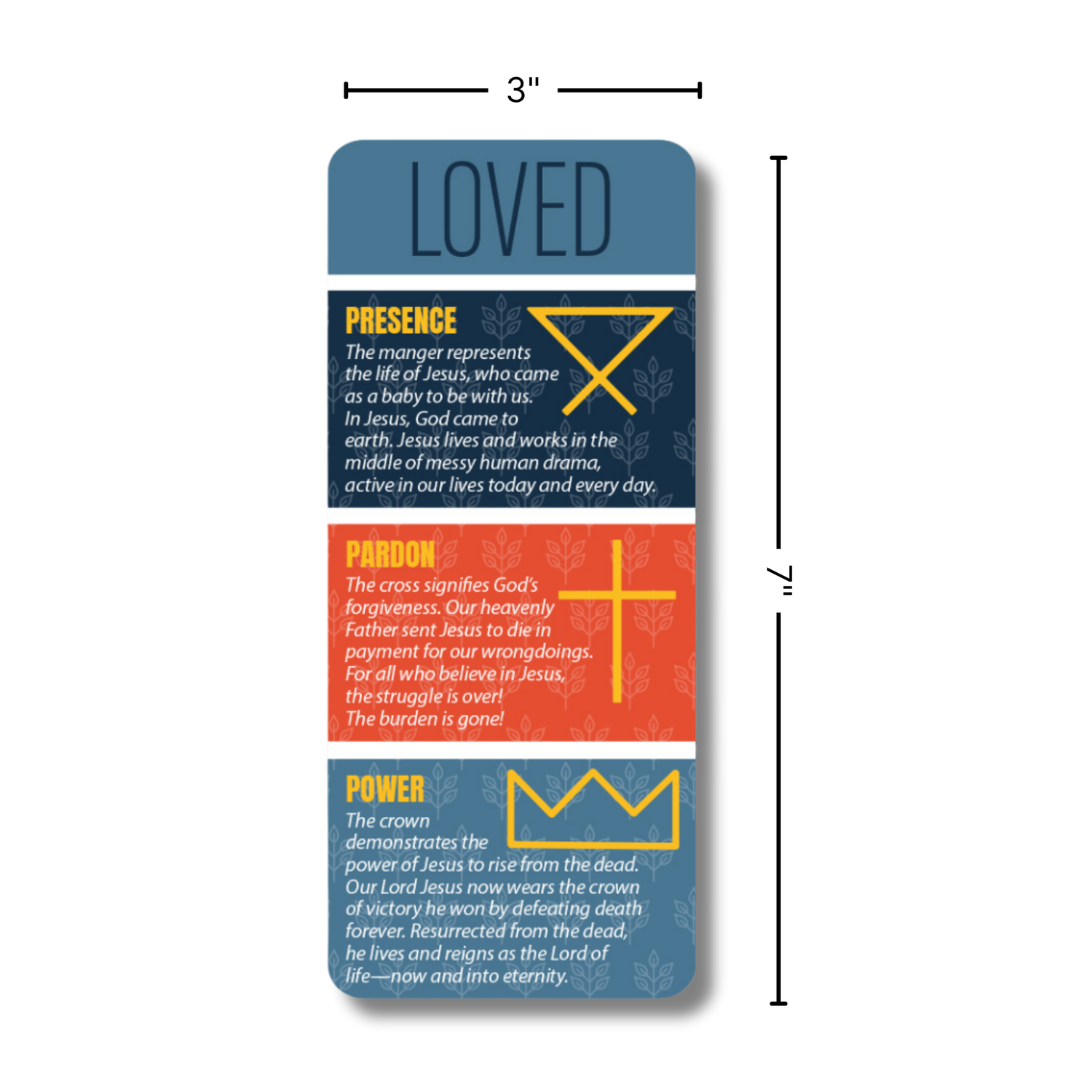 Pack of 12 Individual Bookmarks - Loved & Sent Faith Journey