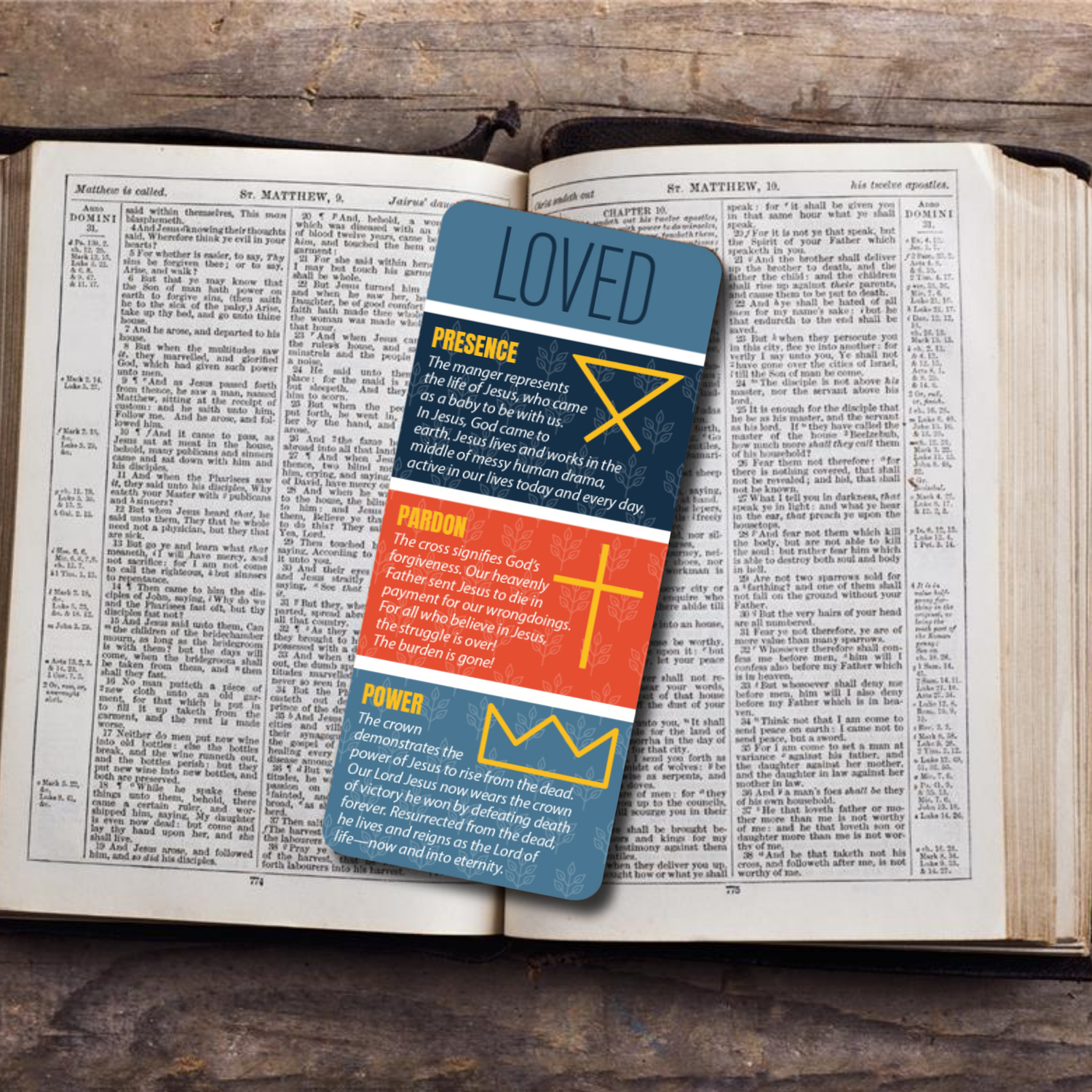 Pack of 12 Individual Bookmarks - Loved & Sent Faith Journey