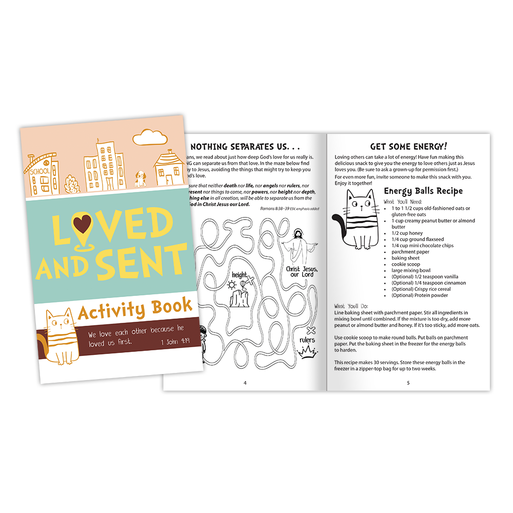 Loved and Sent Activity Book for Kids ages 7-11