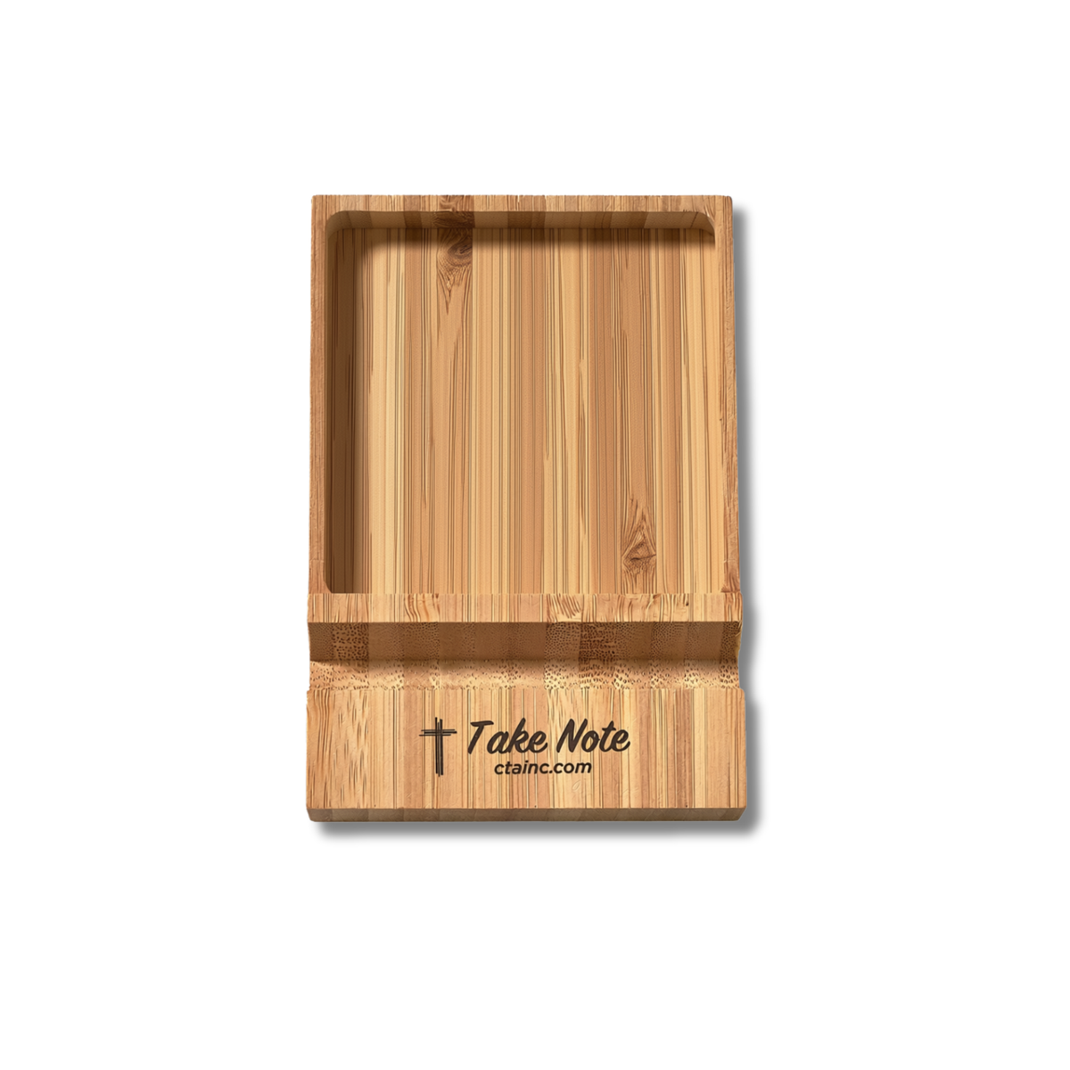 Dual-Purpose Bamboo Desk Organizer