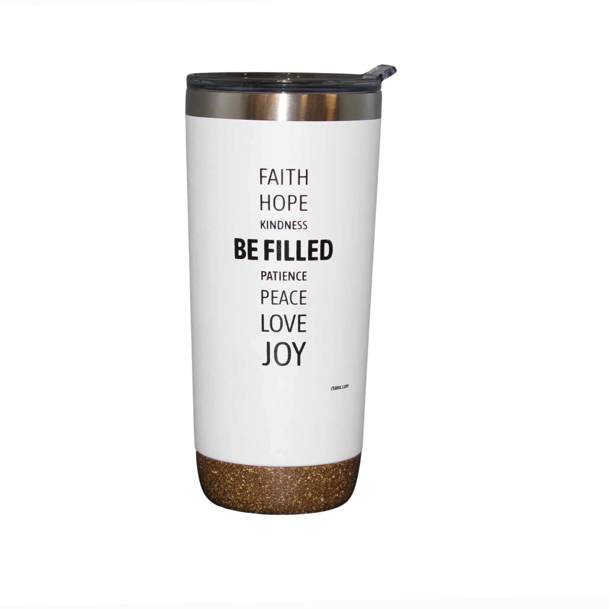 22oz. White Deluxe Insulated Tumbler - Galatians 5:22-23