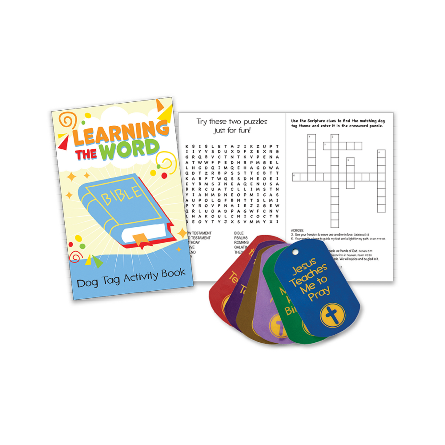 Learning the Word 6 Activity Books & Dog Tags for Christian Children's Ministry
