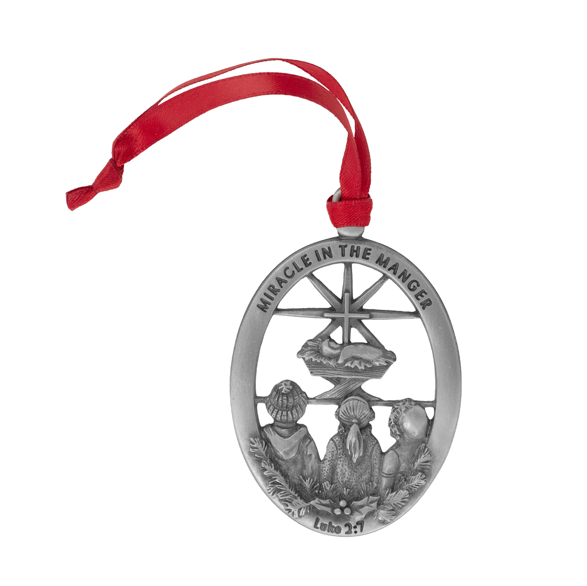 “Miracle in the Manger” Celebrate the birth of Jesus with this ornament that is
capturing the wonder of Christmas with children gazing up at the star that
points to the miracle in the manger, Jesus.