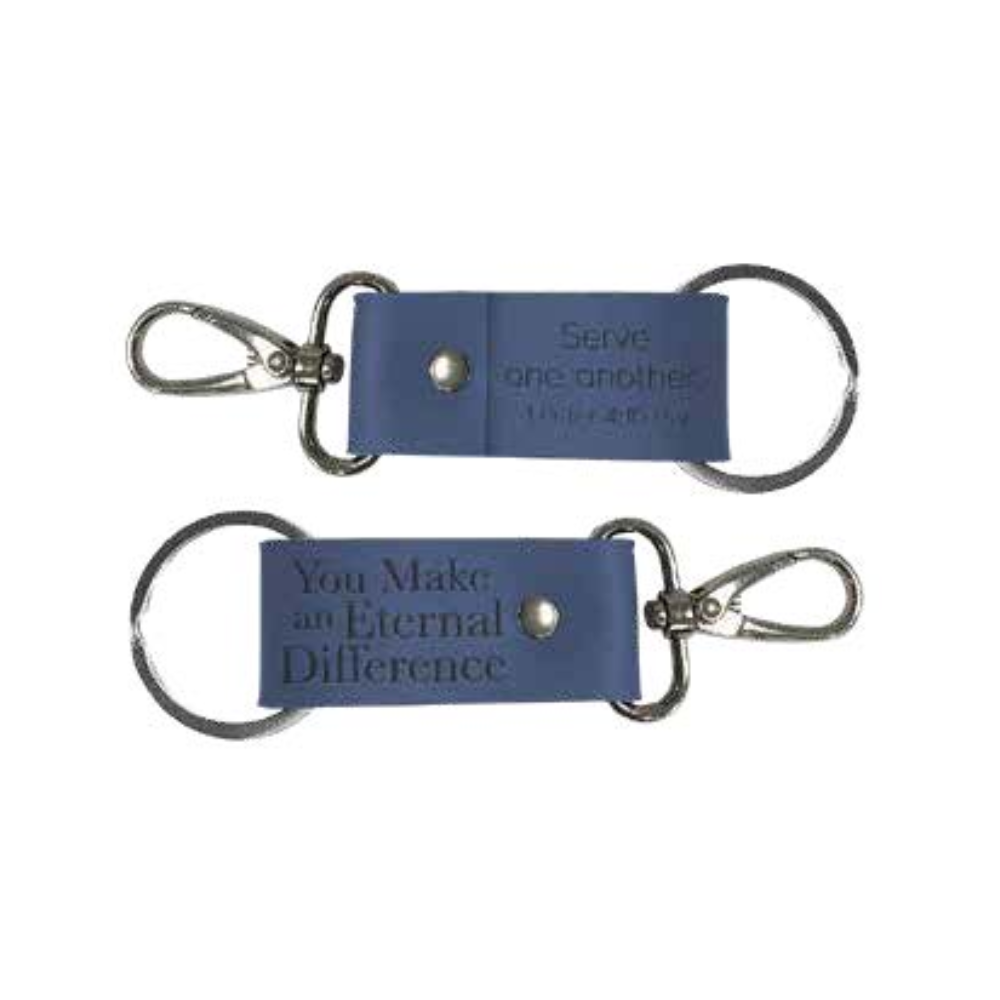 Leather like key chain & clasp - You Make an Eternal Difference