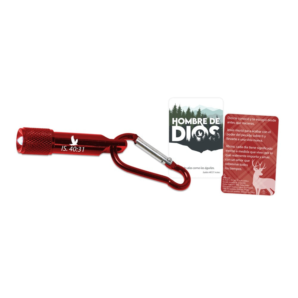 Spanish Man of God Renewed for Life Mini LED Flashlight & Card