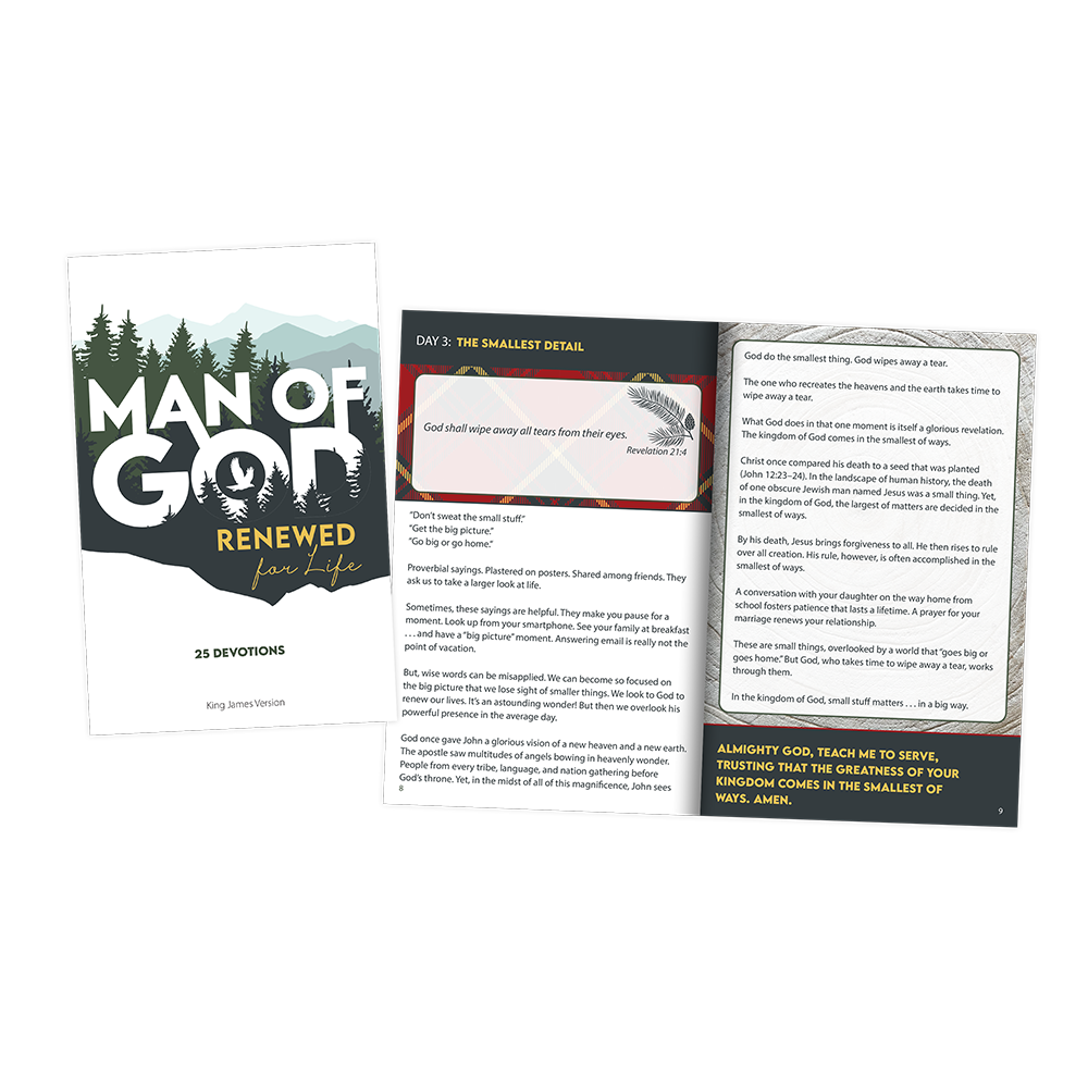 KJV Devotion Book & Ceramic Mug Gift Set - Man of God: Renewed for Life