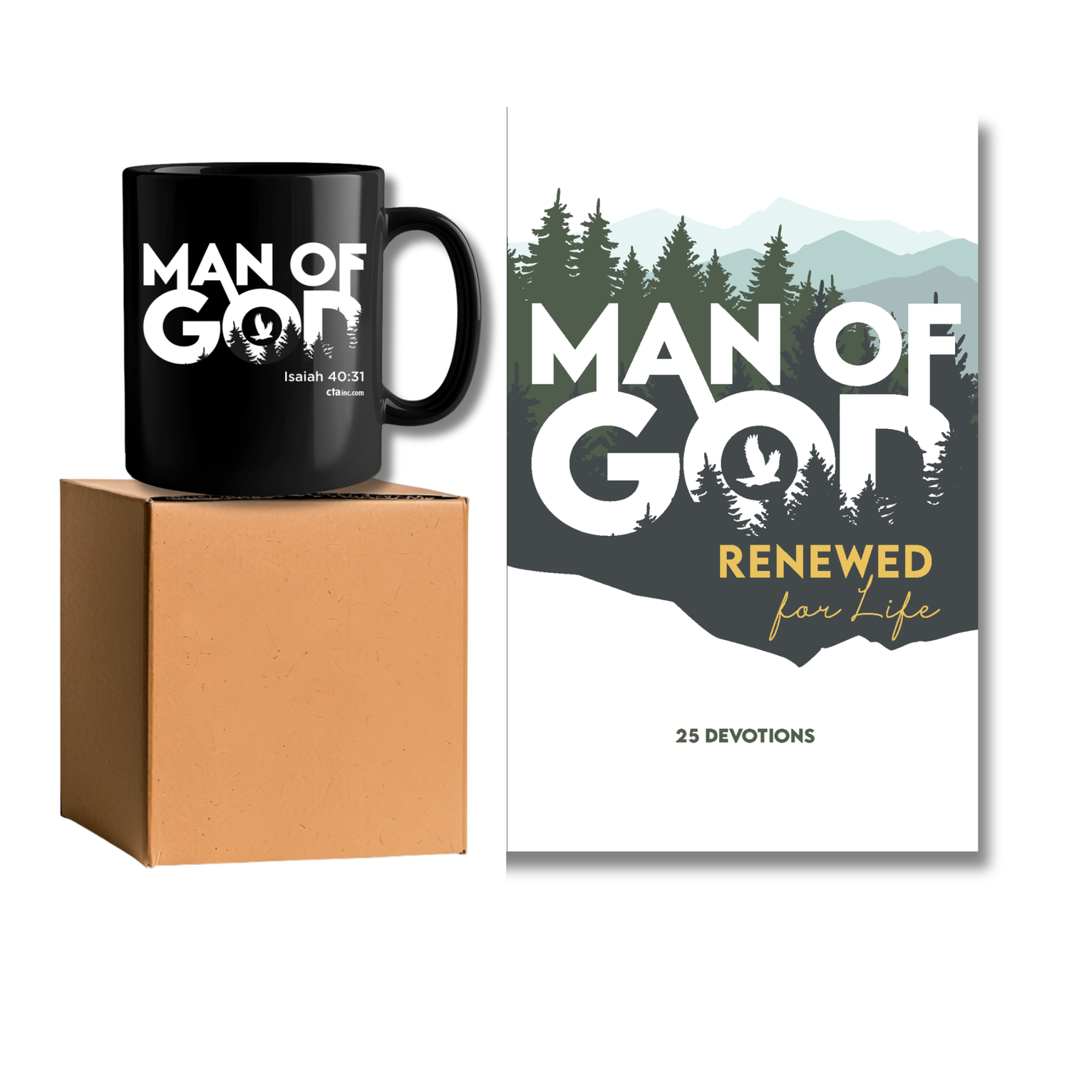 Devotion Book & Mug Gift Set - Man of God: Renewed for Life