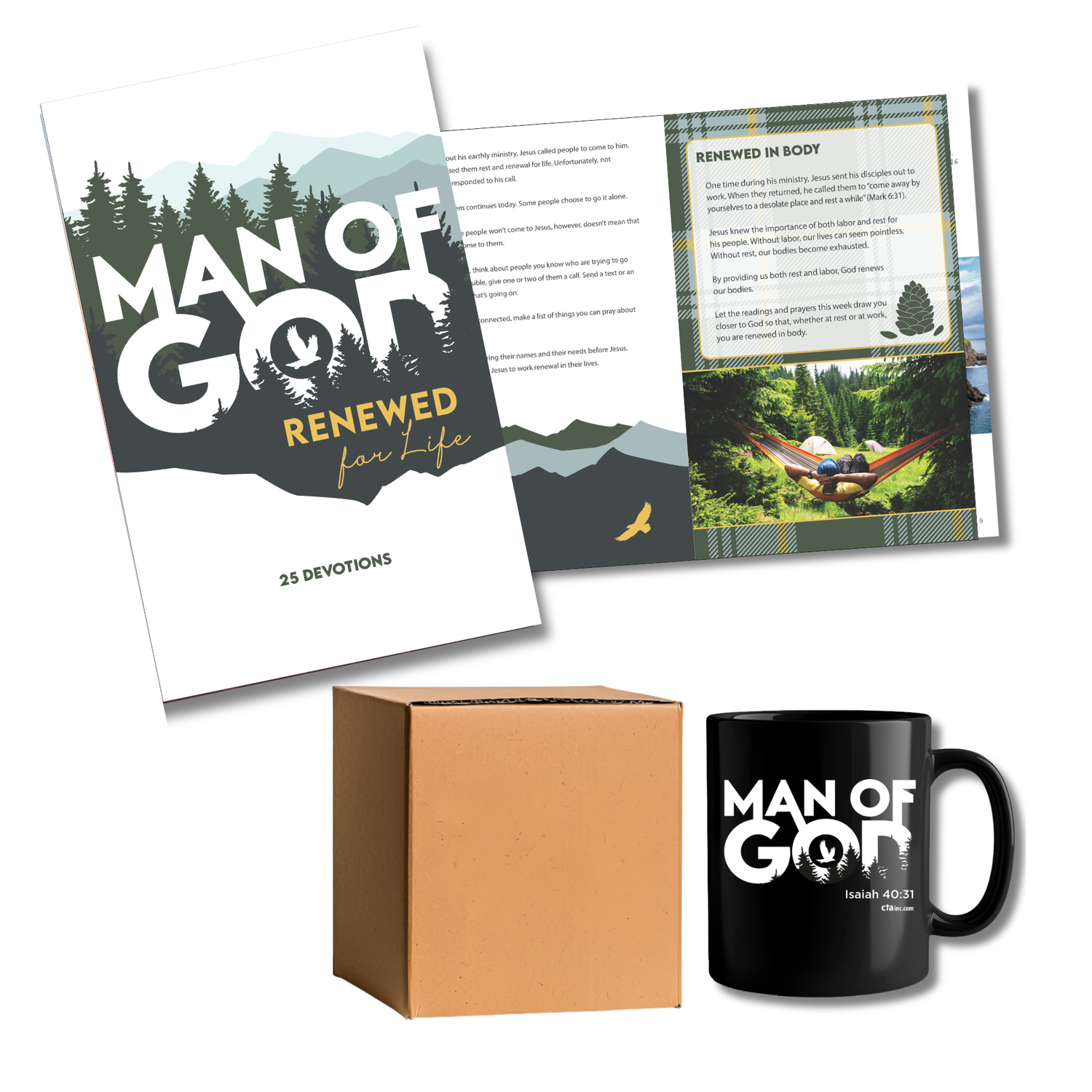Devotion Book & Mug Gift Set - Man of God: Renewed for Life