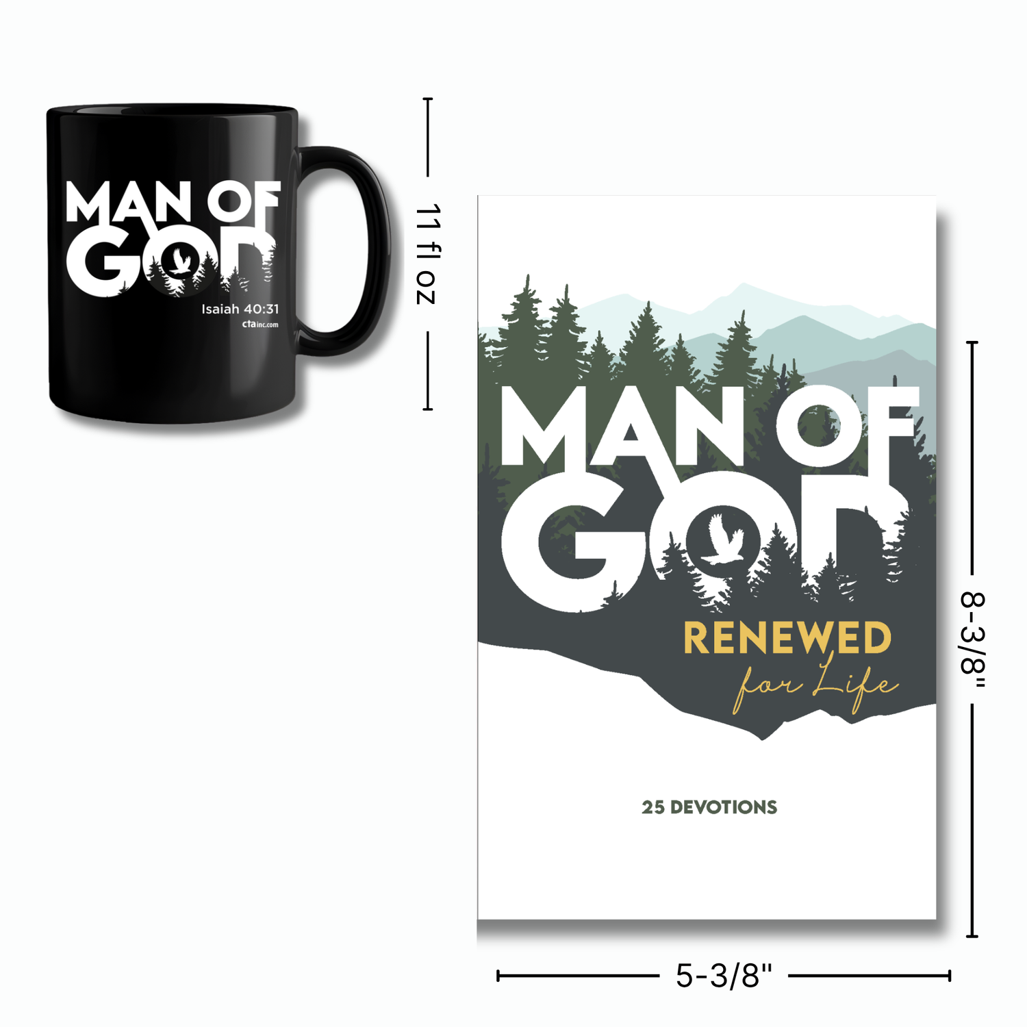Devotion Book & Mug Gift Set - Man of God: Renewed for Life
