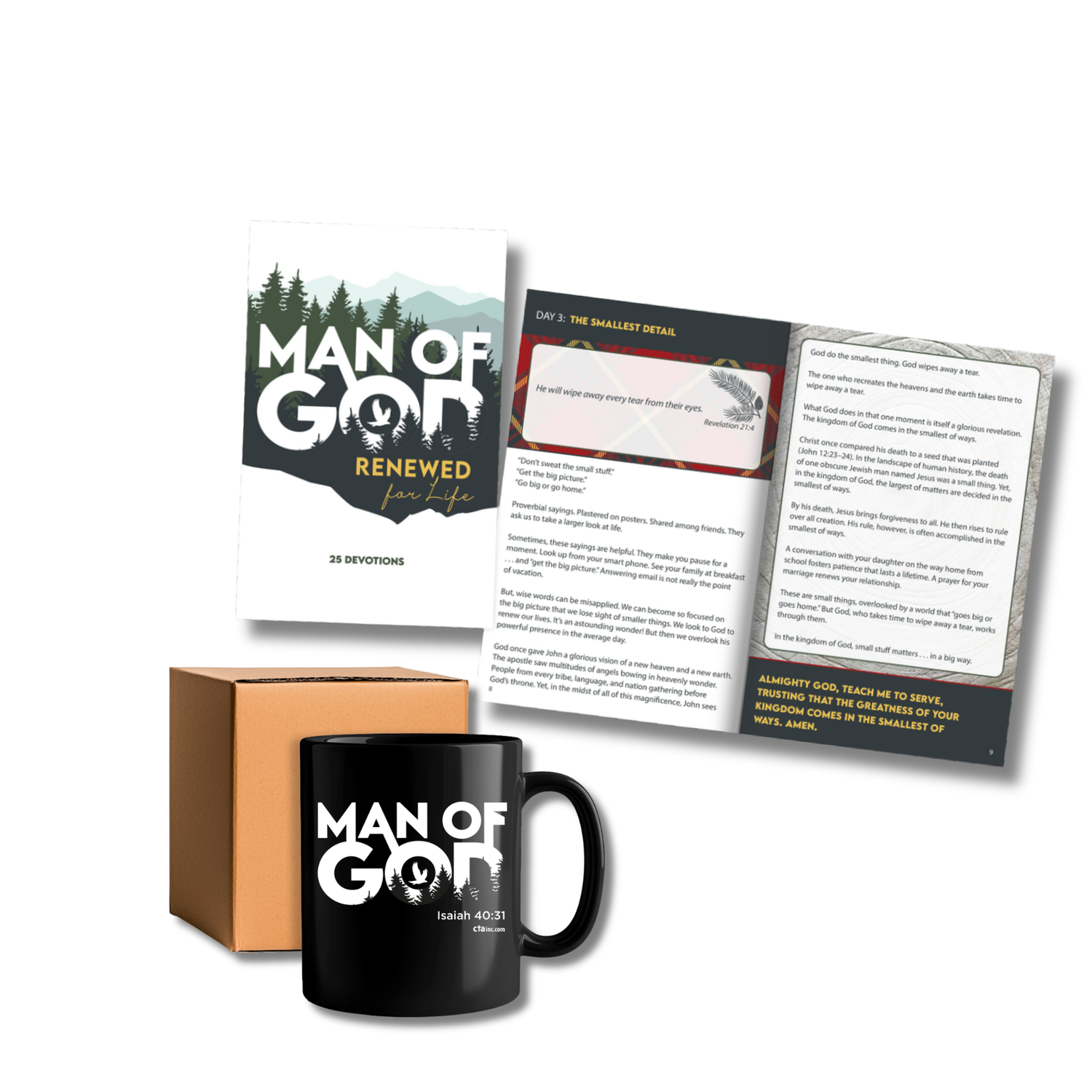Devotion Book & Mug Gift Set - Man of God: Renewed for Life