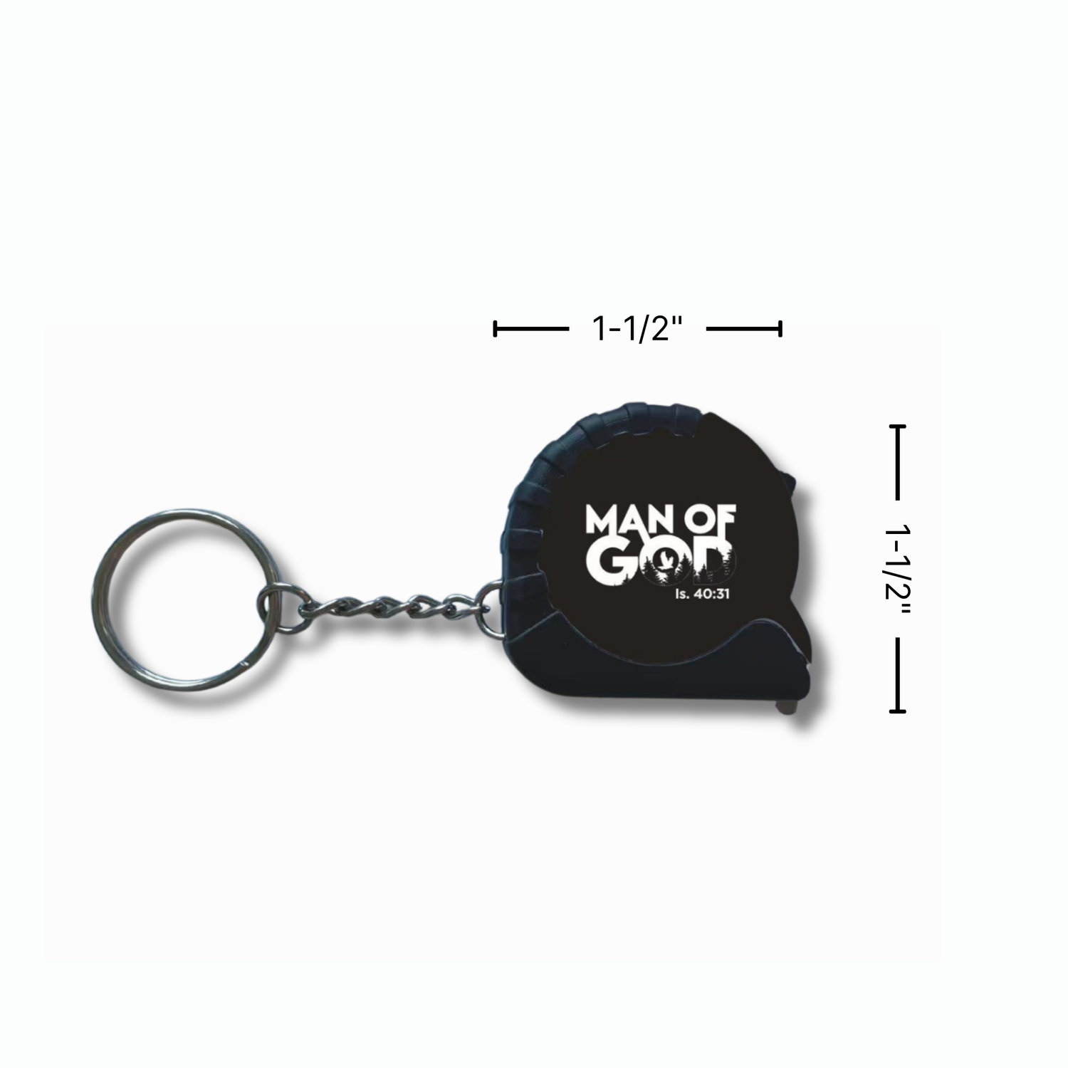 Tape Measure Keychain - Man of God: Renewed for Life
