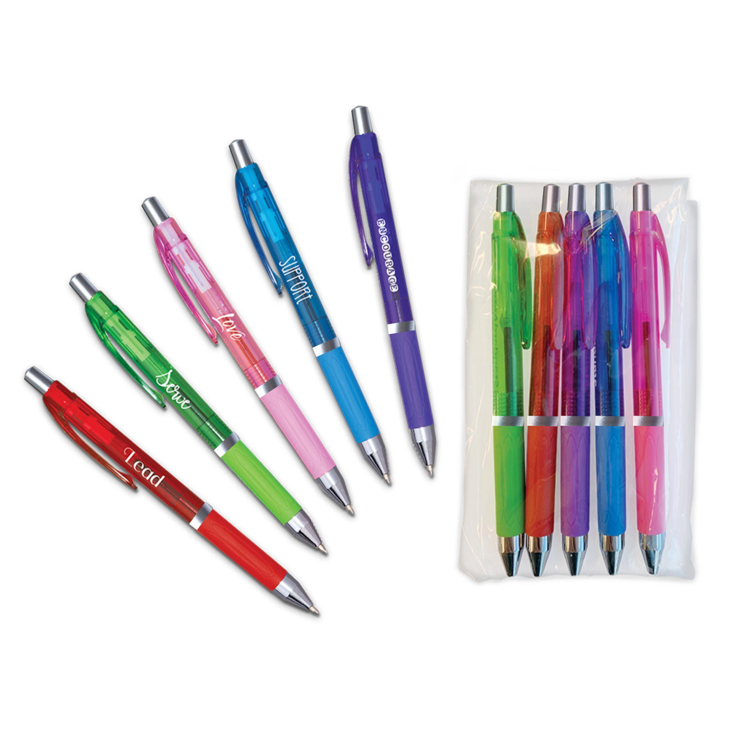 5Pack Colored Ink Pens