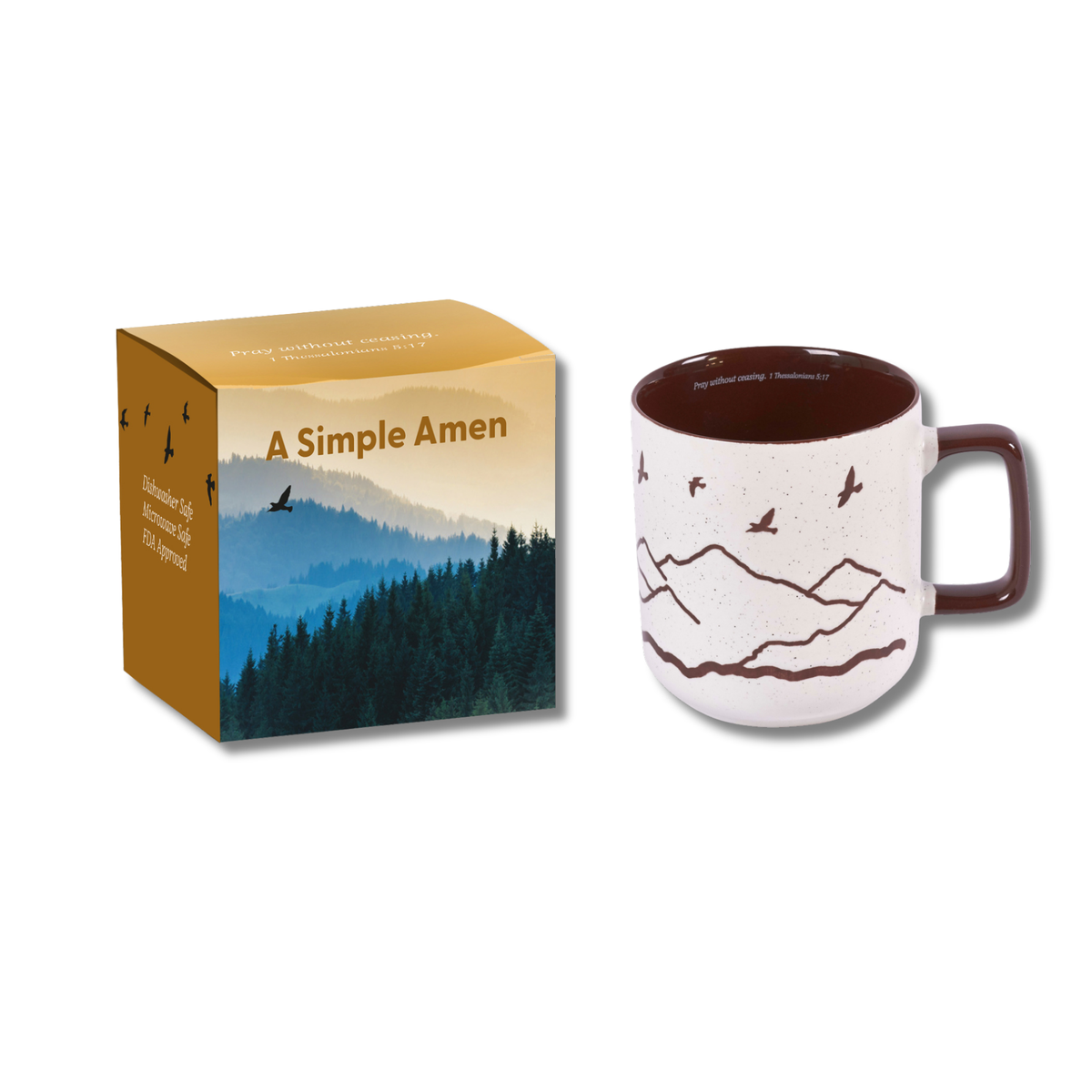 11oz Ceramic Mug in Gift Box - KJV - A Simple Amen Mountains