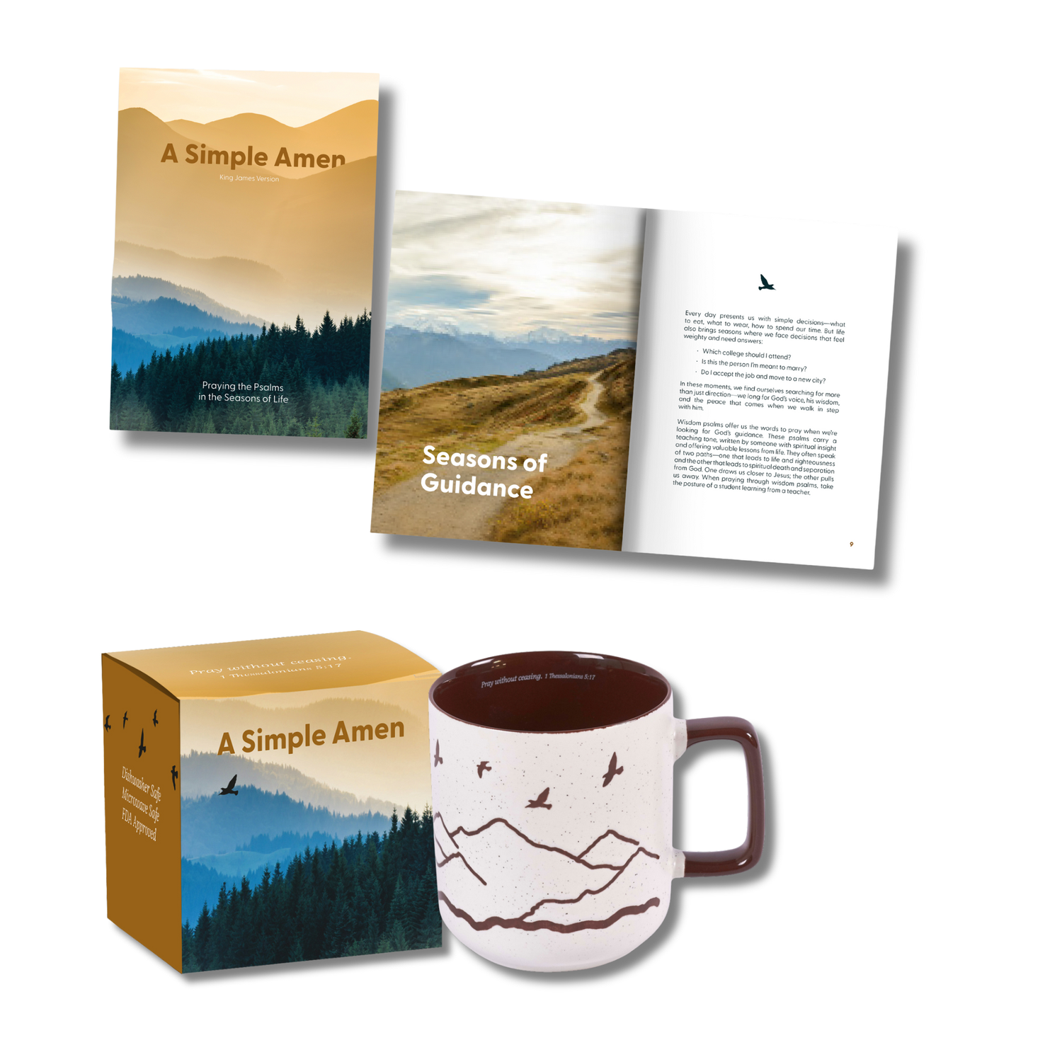 KJV Mug & Book Gift Set - A Simple Amen