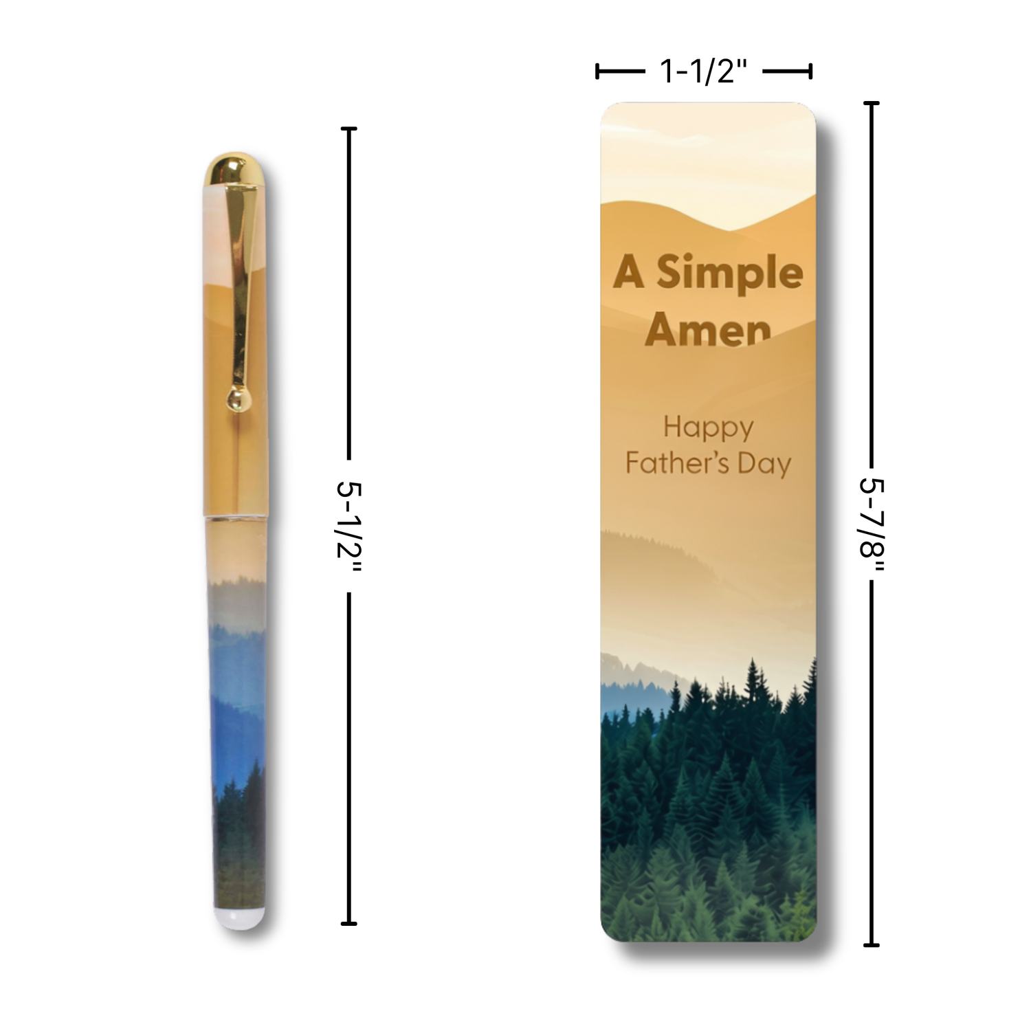 WRAPPED & READY® Bookmark & Pen Gift Set - Happy Father's Day - A Simple Amen