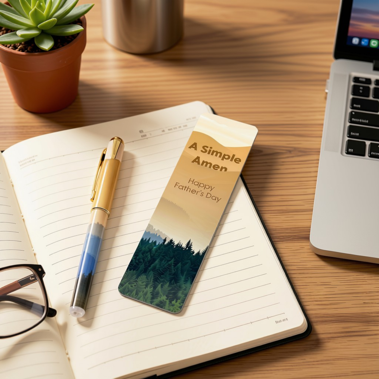 WRAPPED & READY® Bookmark & Pen Gift Set - Happy Father's Day - A Simple Amen