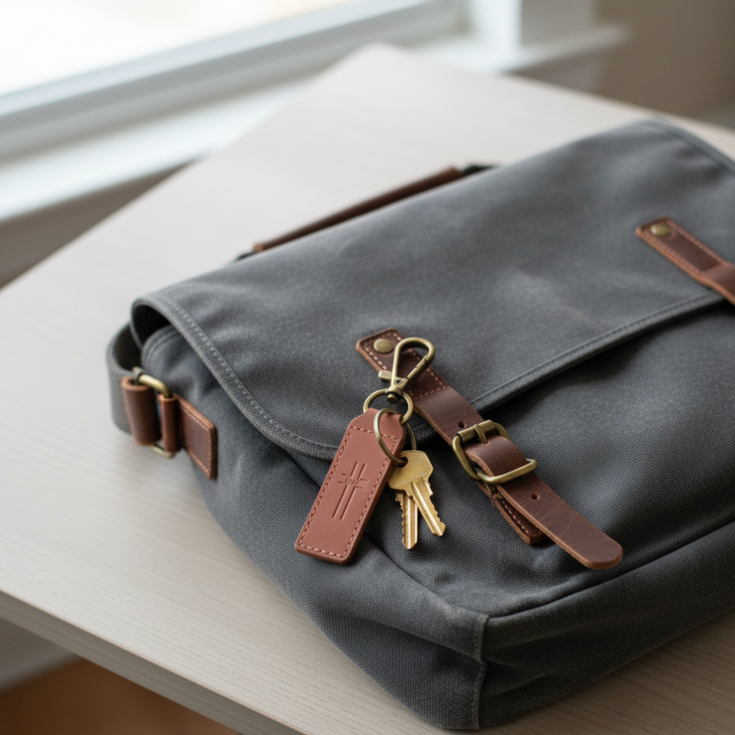 Leather Key Chain - A Simple Amen