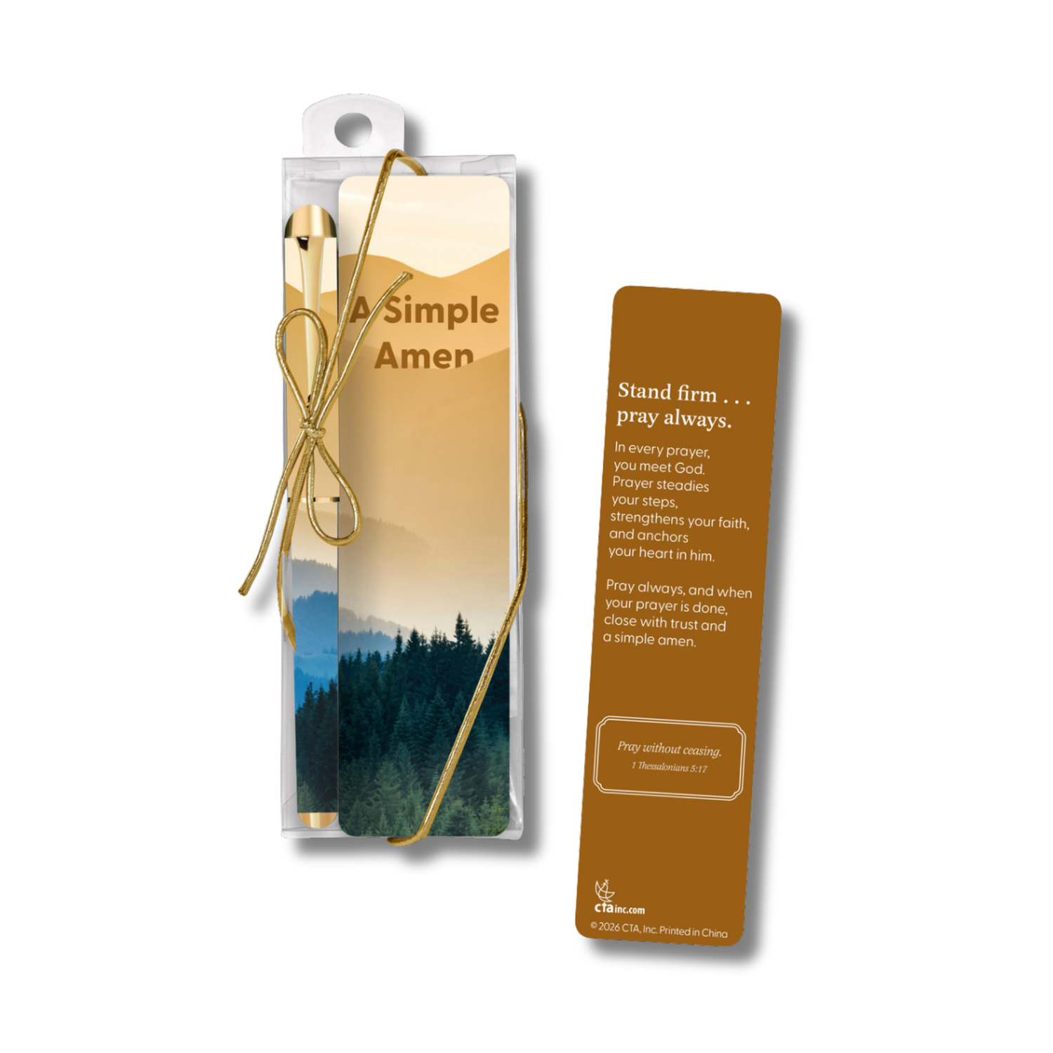 WRAPPED & READY® Bookmark & Pen Gift Set - A Simple Amen