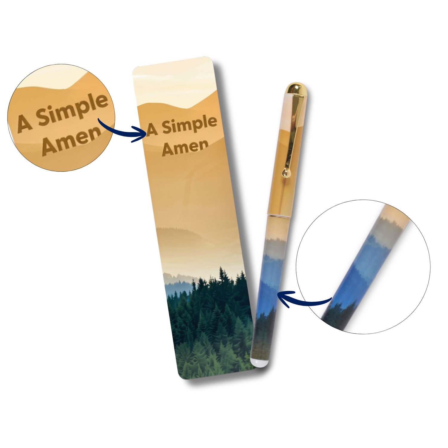 WRAPPED & READY® Bookmark & Pen Gift Set - A Simple Amen