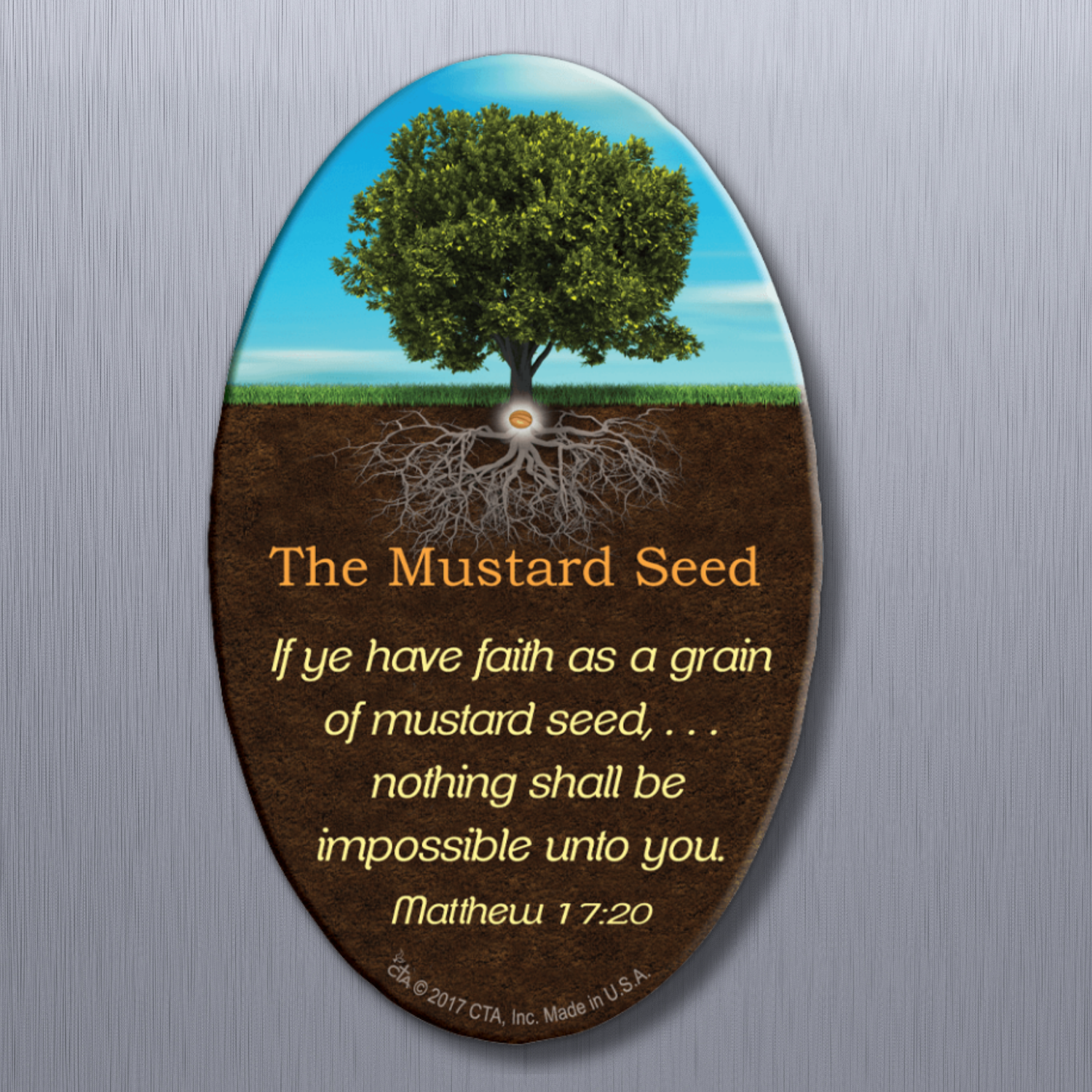 4" Magnet - Faith the Size of a Mustard Seed