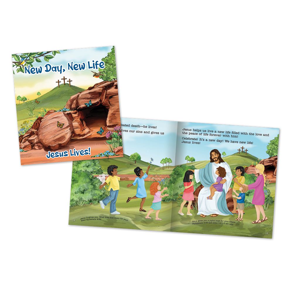 New Day New Life softcover  Easter book for Christian Children's Ministry