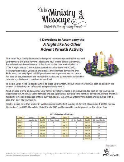 4-Part Advent Wreath Activity - A Night Like No Other