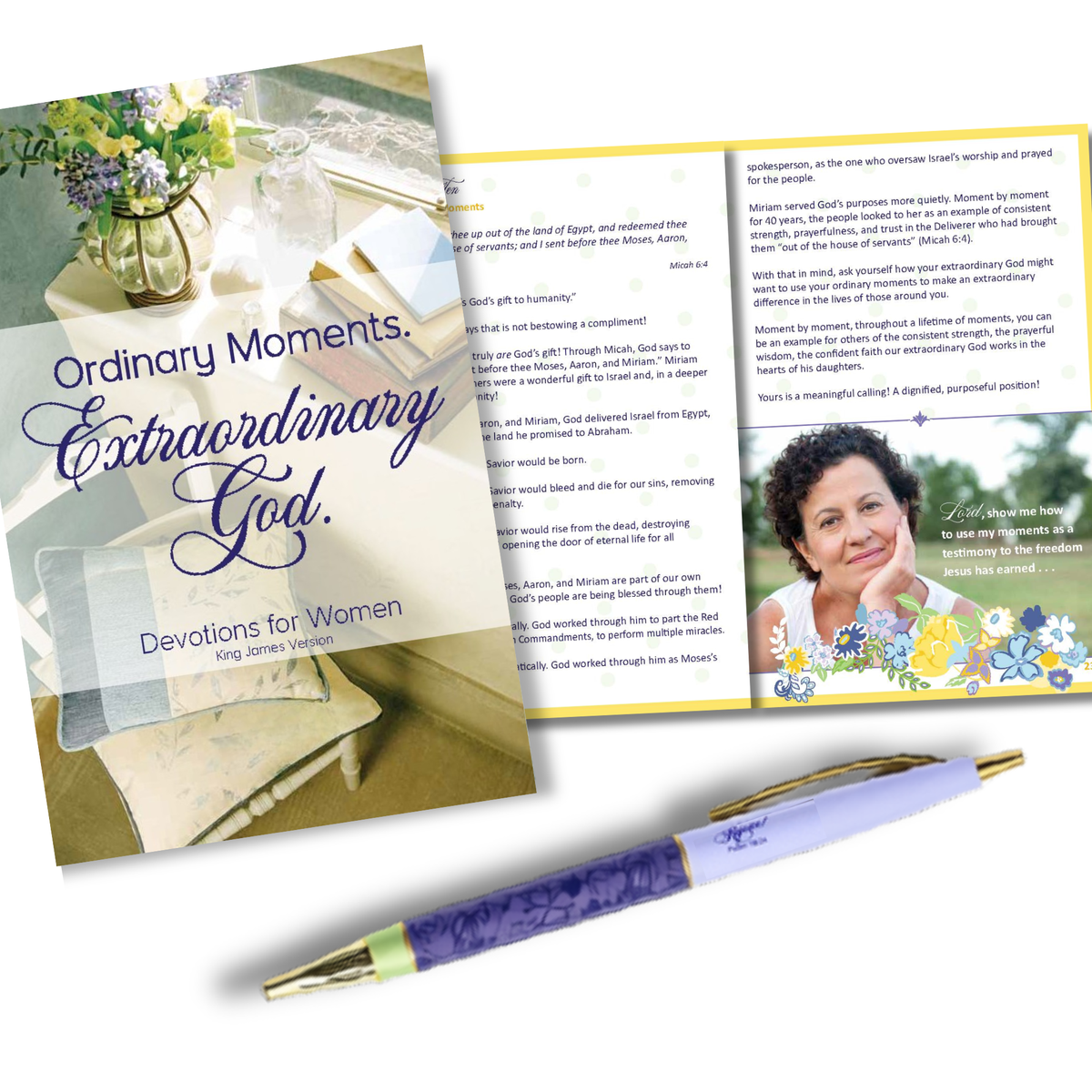 An open booklet or devotional magazine spread titled "Ordinary Moments. Extraordinary God by CTA Christ to All.