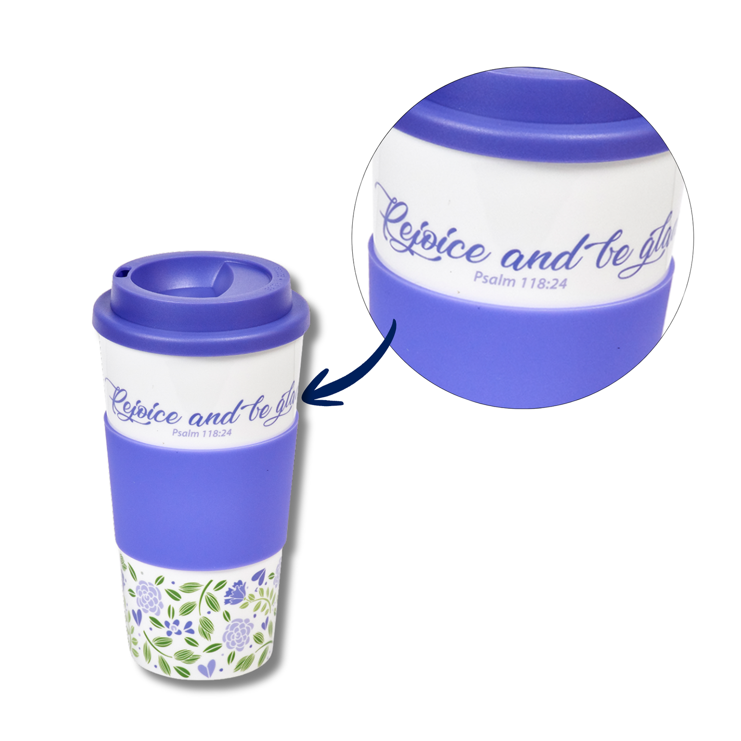 Travel Tumbler - Rejoice and Be Glad Psalm 118:24