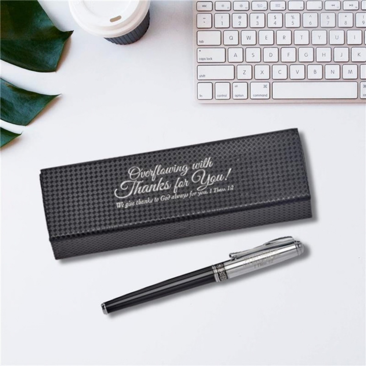 Executive Pen Set in Gift Box - KJV - Overflowing with Thanks