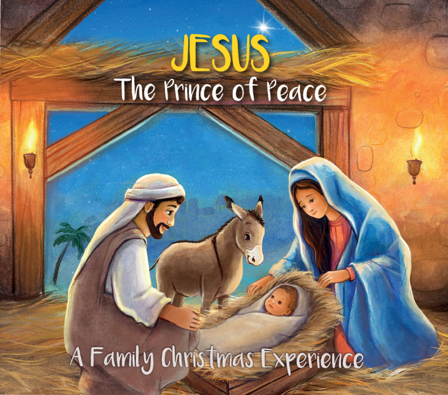 Countdown to Christmas family activity for elementary kids, featuring a full-color 8¼" x 7" wreath with daily Bible verses and sticker activities to explore the peace Jesus brings.
615122-17543-9