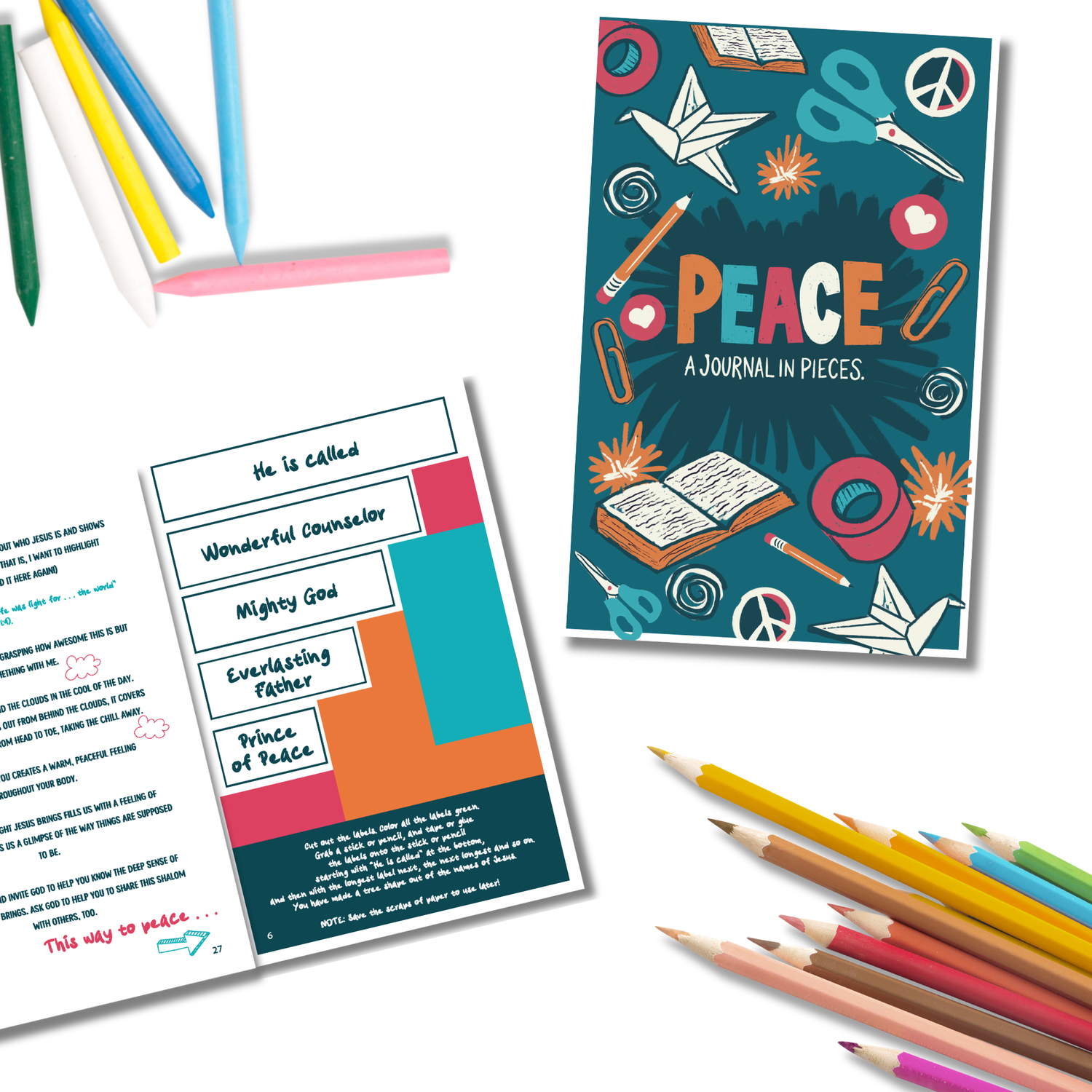48-page 'Wreck-It' Activity Journal: About Peace