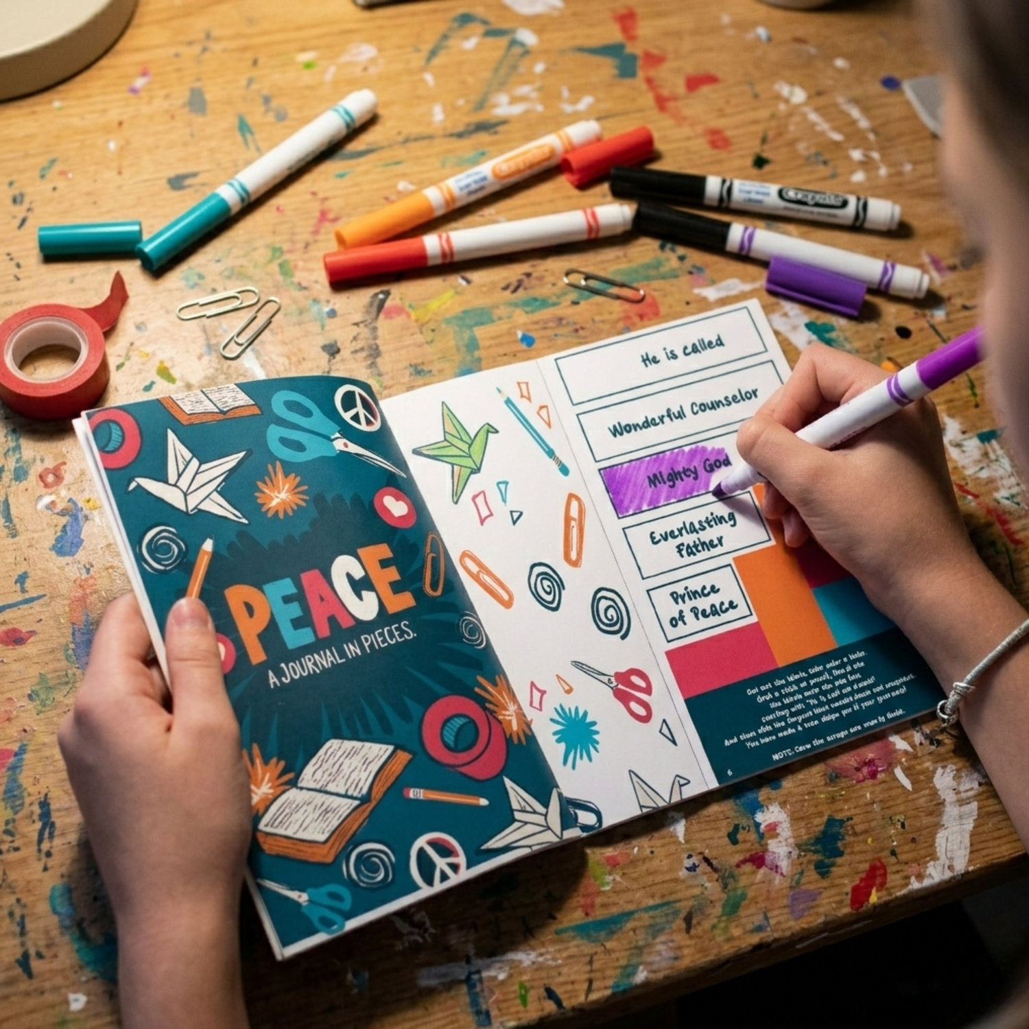 48-page 'Wreck-It' Activity Journal: About Peace