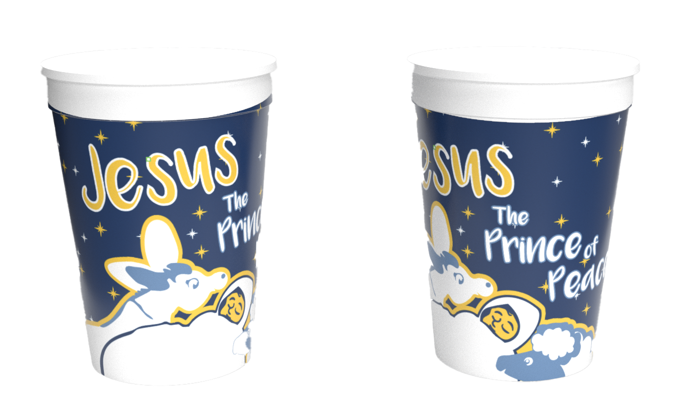 3-3/8" x 4" BPA-free plastic tumbler with themed artwork, holds 12 fl. oz., dishwasher safe, and perfect for events, parties, or take-home gifts for kids.
615122-17494-4