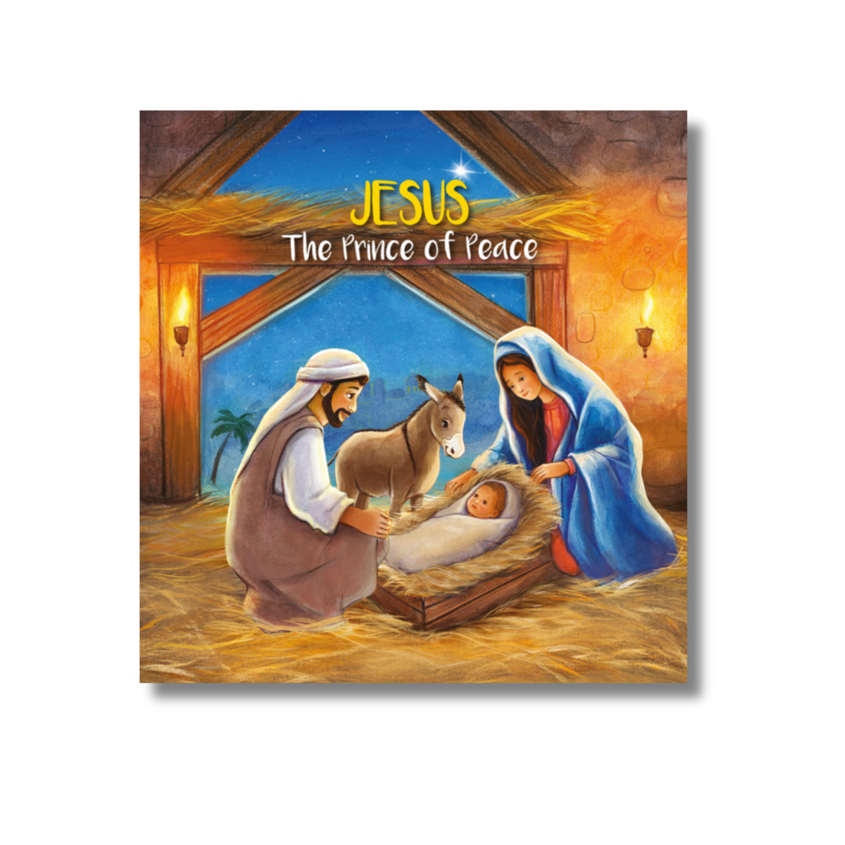 Nativity scene with 'Jesus, The Prince of Peace' text on a white background by CTA Christ to All & CTAKids.