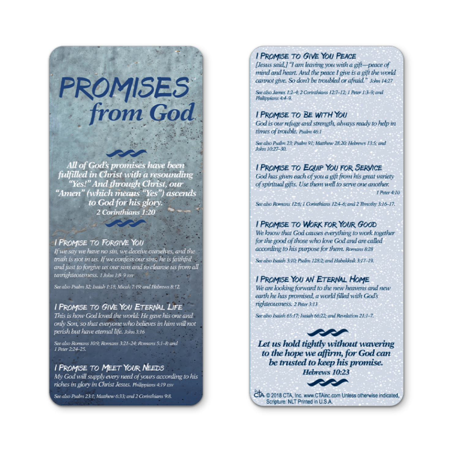 Promises from God Bible Reference Card
