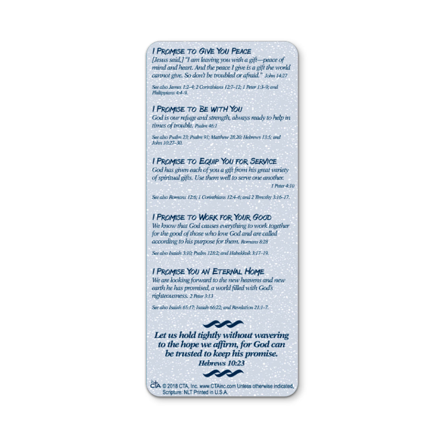 Promises from God Bible Reference Card
