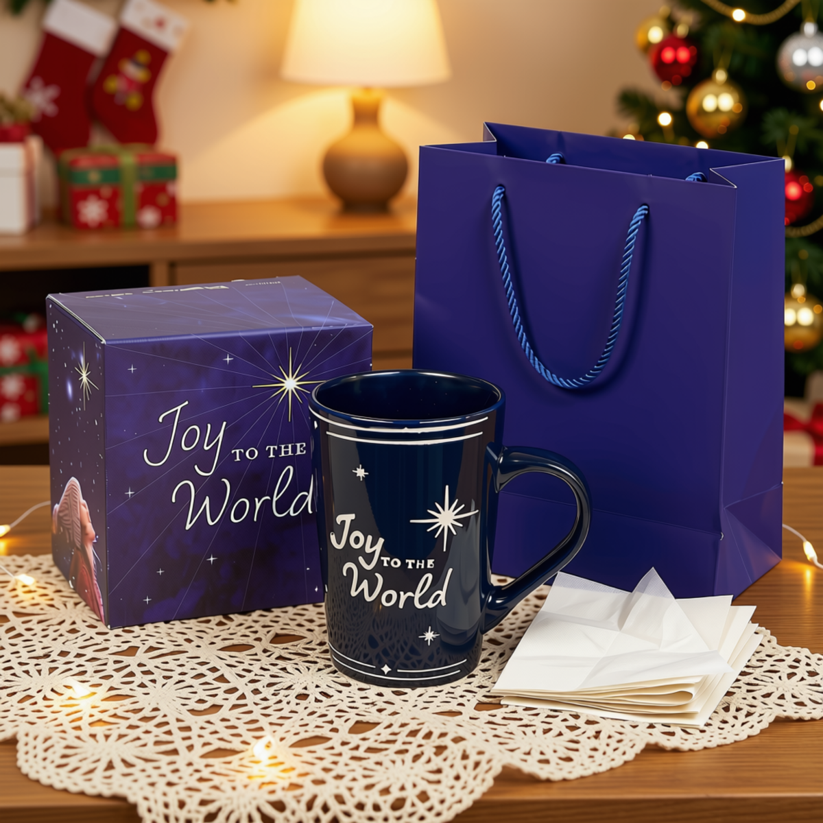 14oz Ceramic Mug with Gift Box - KJV - Let Every Heart Prepare Him Room