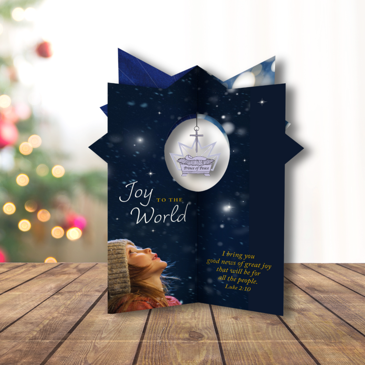 Dimensional Greeting Card with Ornaments of Faith® Collectible - Let Every Heart Prepare Him Room