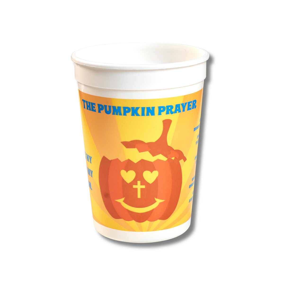 12oz Plastic Party Tumbler - KJV - Pumpkin Prayer