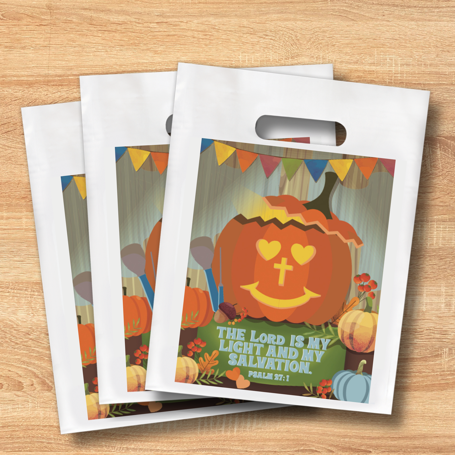 9" x 12" Goodie Bags (12 Pack) - Pumpkin Prayer